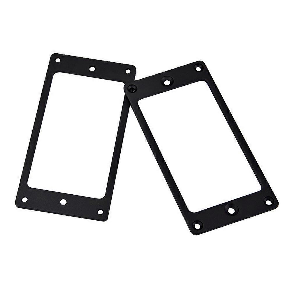 Guitar Effects Humbucker Pickup Ring Curved Bottom Frame Steel Material For Guitar Black 2Pcs