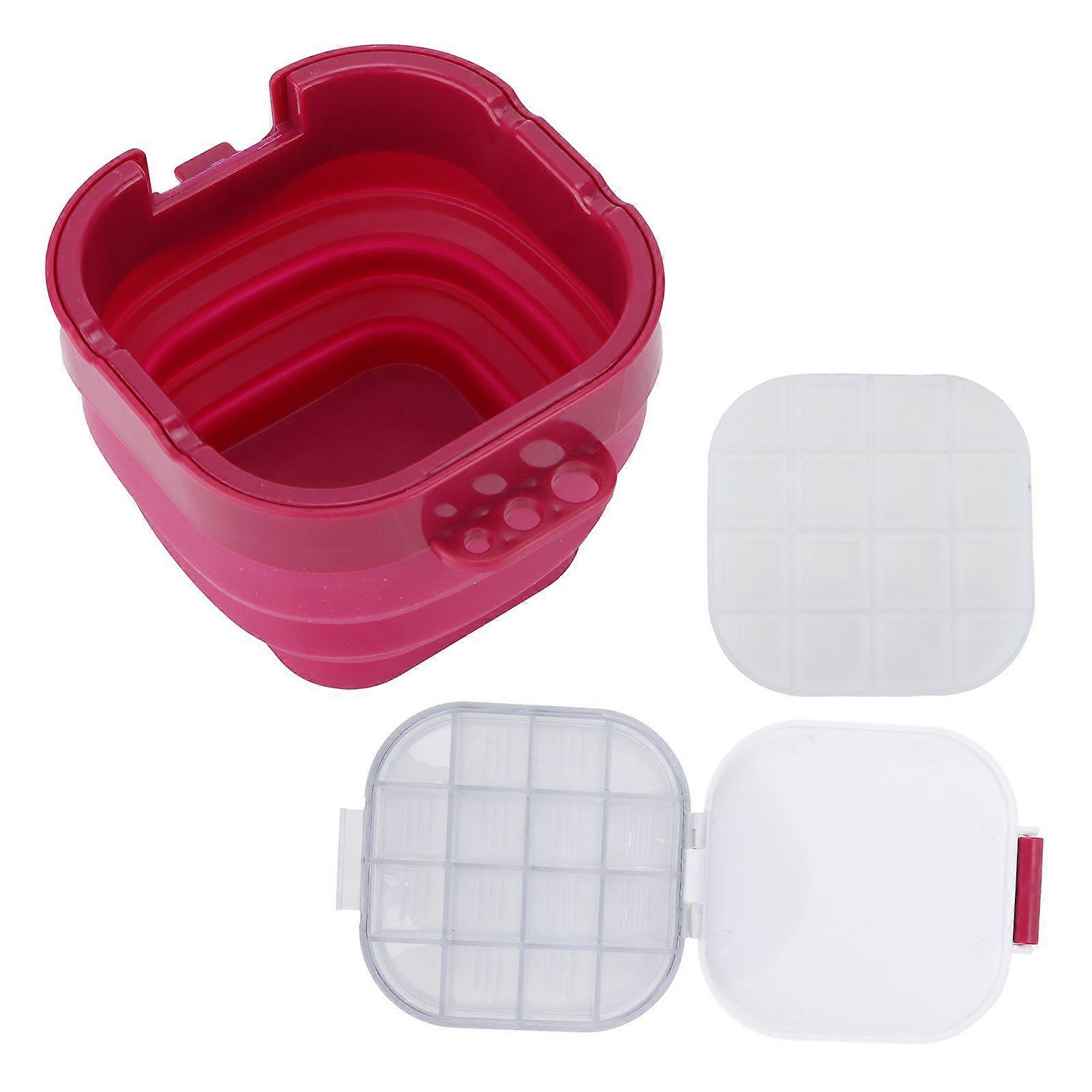 2025 Latest Model  Foldable Bucket Red 3 In 1 Portable Collapsible Brush