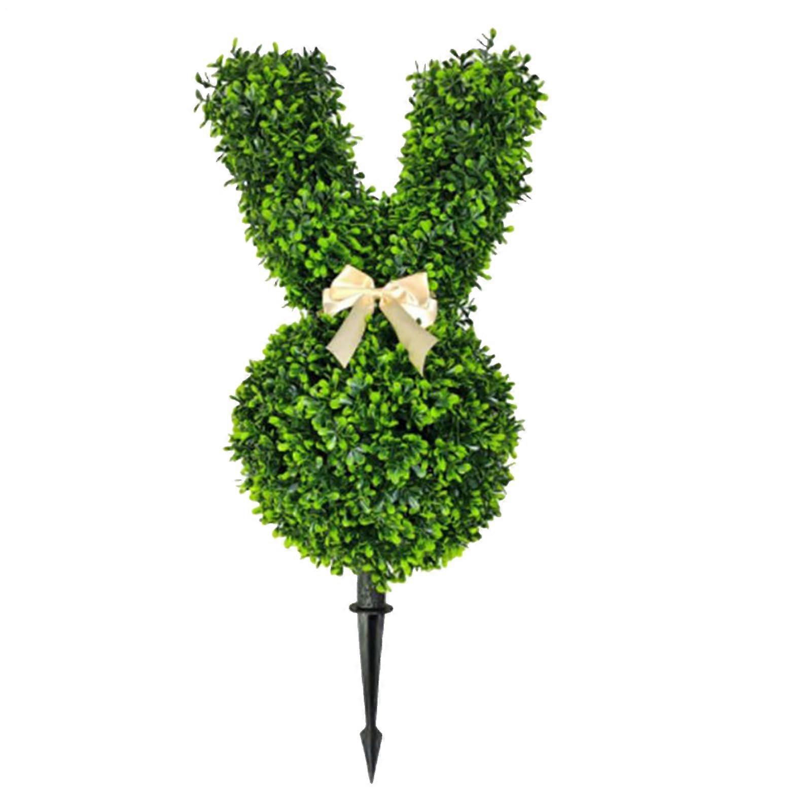 Artificial Topiary Tree Easter Rabbit Planter Pot ABS Outdoor Garden Decoration