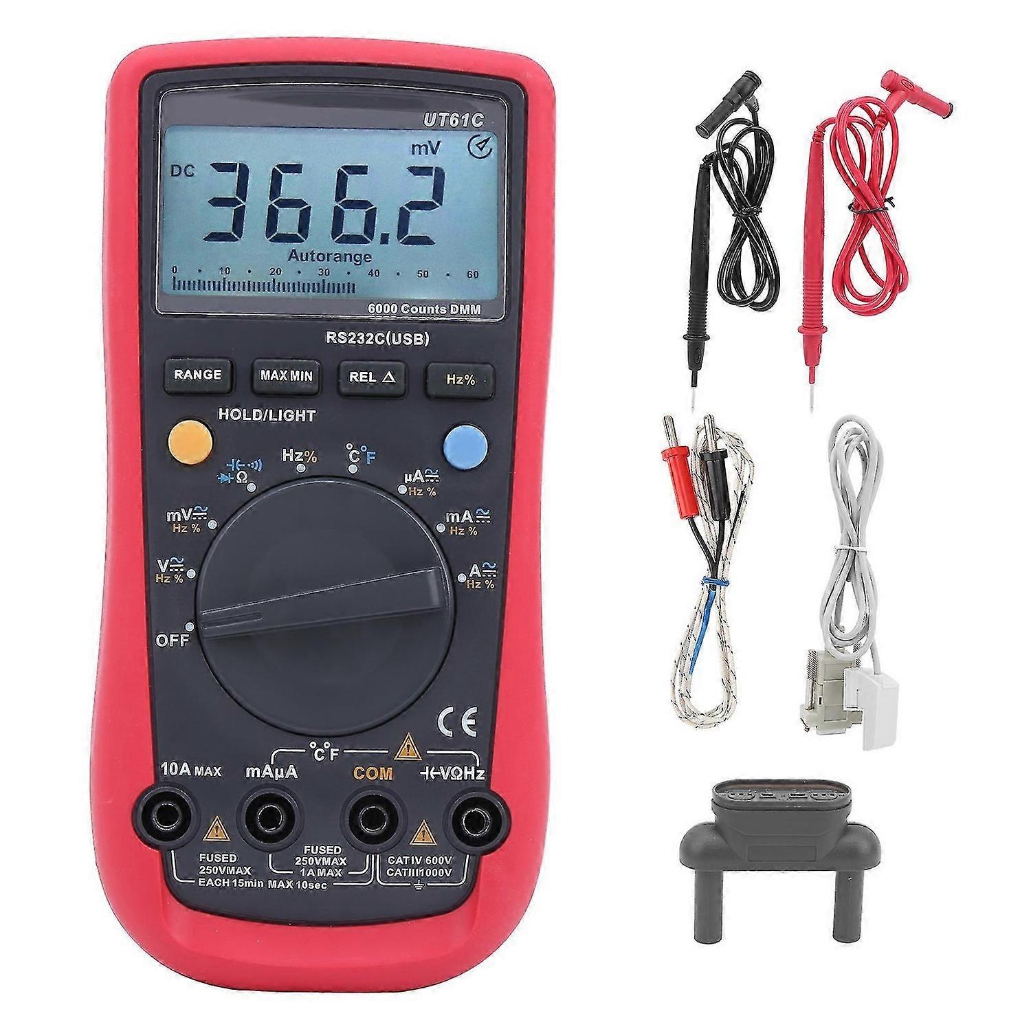 Hand‑Held High Accuracy Auto Range Digital Multimeter with LCD Display Backlight Electrical Tool
