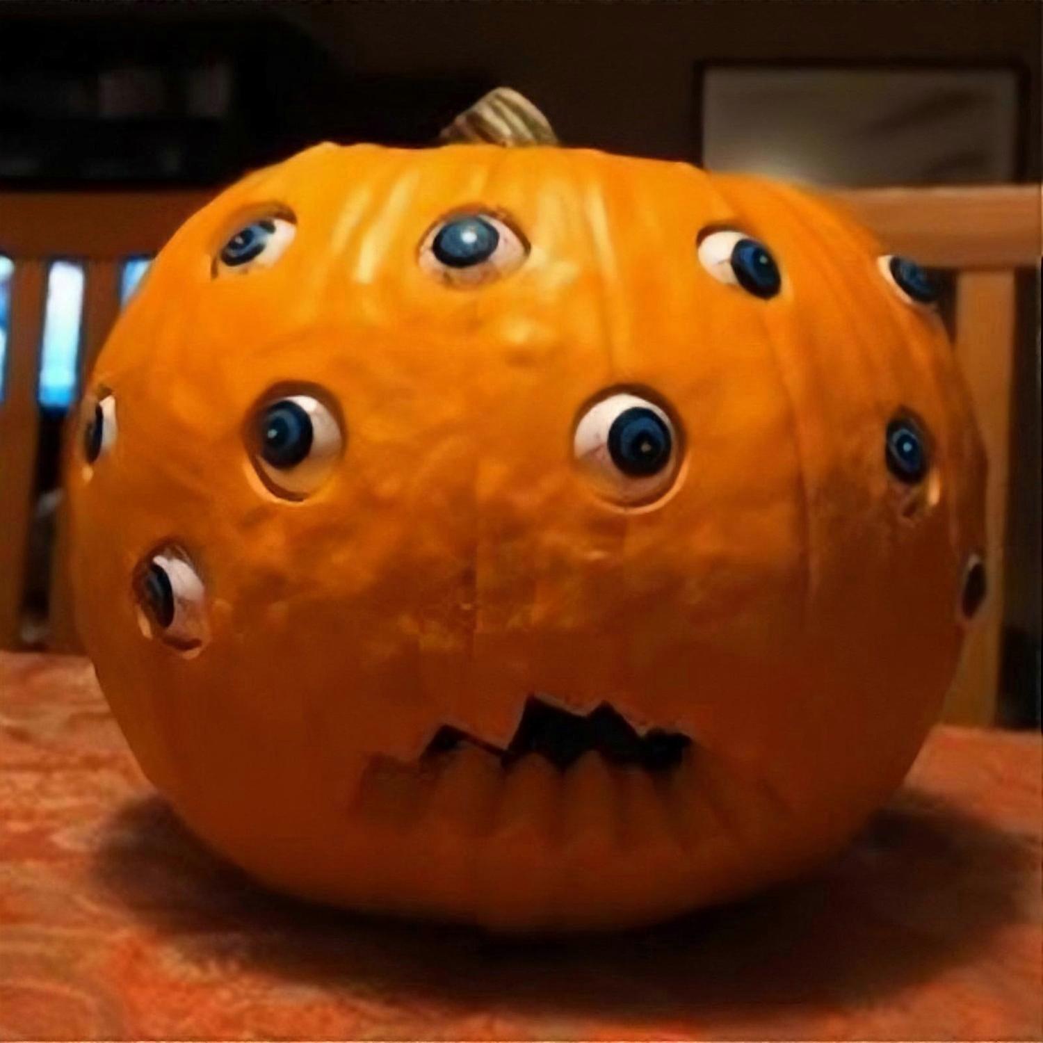 Halloweenska tekvica s pohyblivými očami Multi Eye Squint Halloweenske tekvicové dekorácie Halloween Artifici