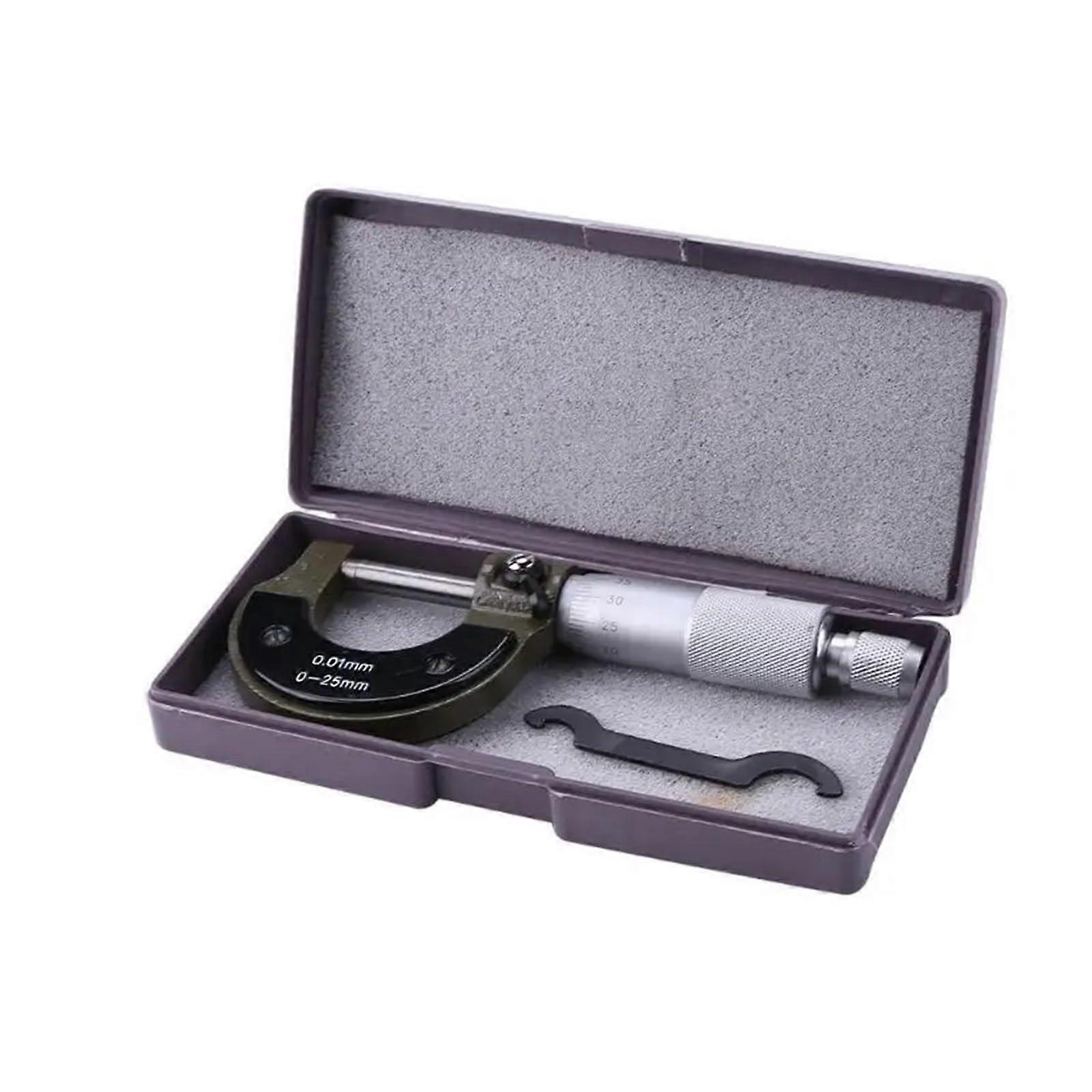 Digital Micrometer, High Precision Stainless Steel Outer Diameter Caliper with Spiral Calibration Technology, 0-25mm Measurement Range