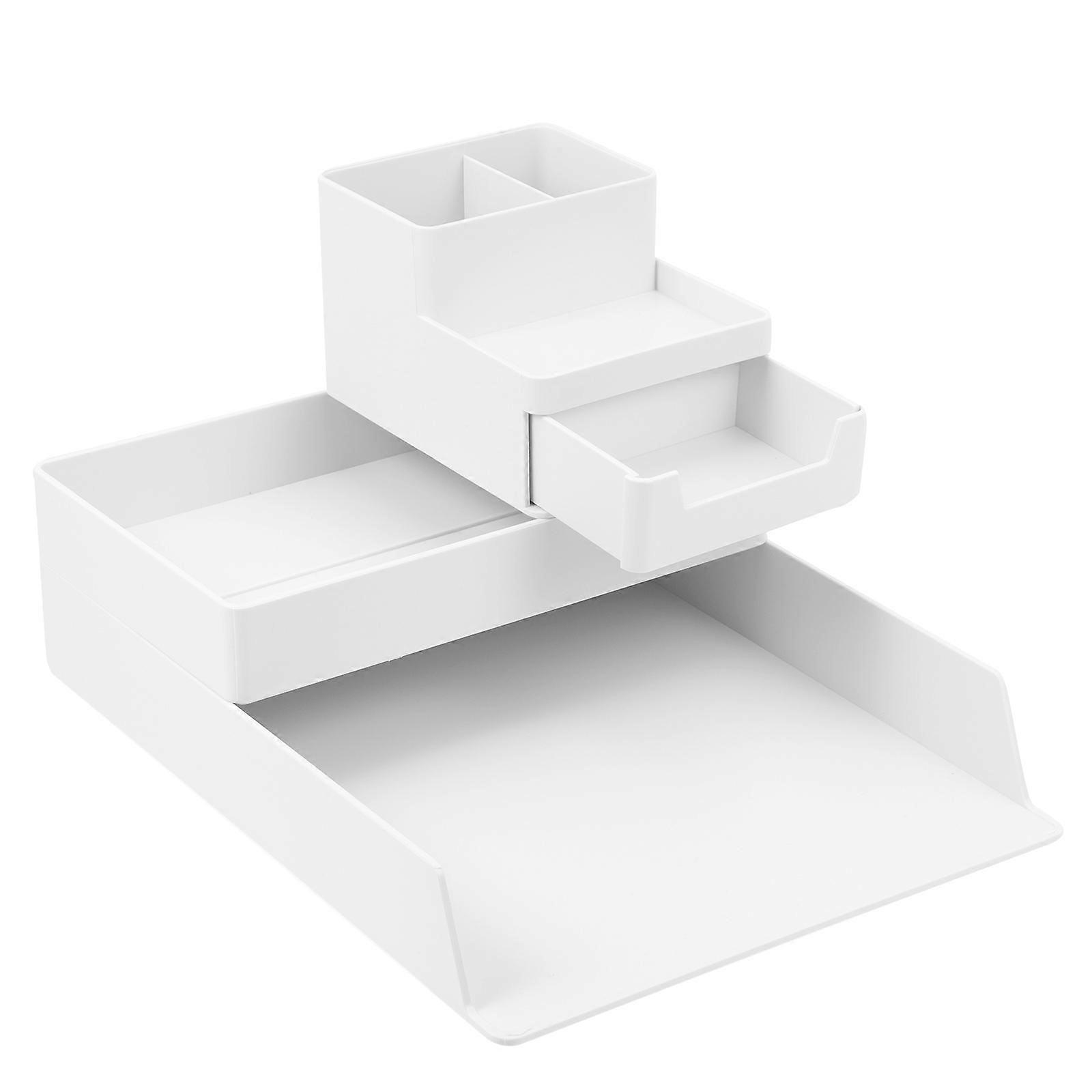 Multi Functional Office Storage Box with Pen Holder – Compact Desktop Organizer for Documents & Supplies – Ideal for Students and Professionals