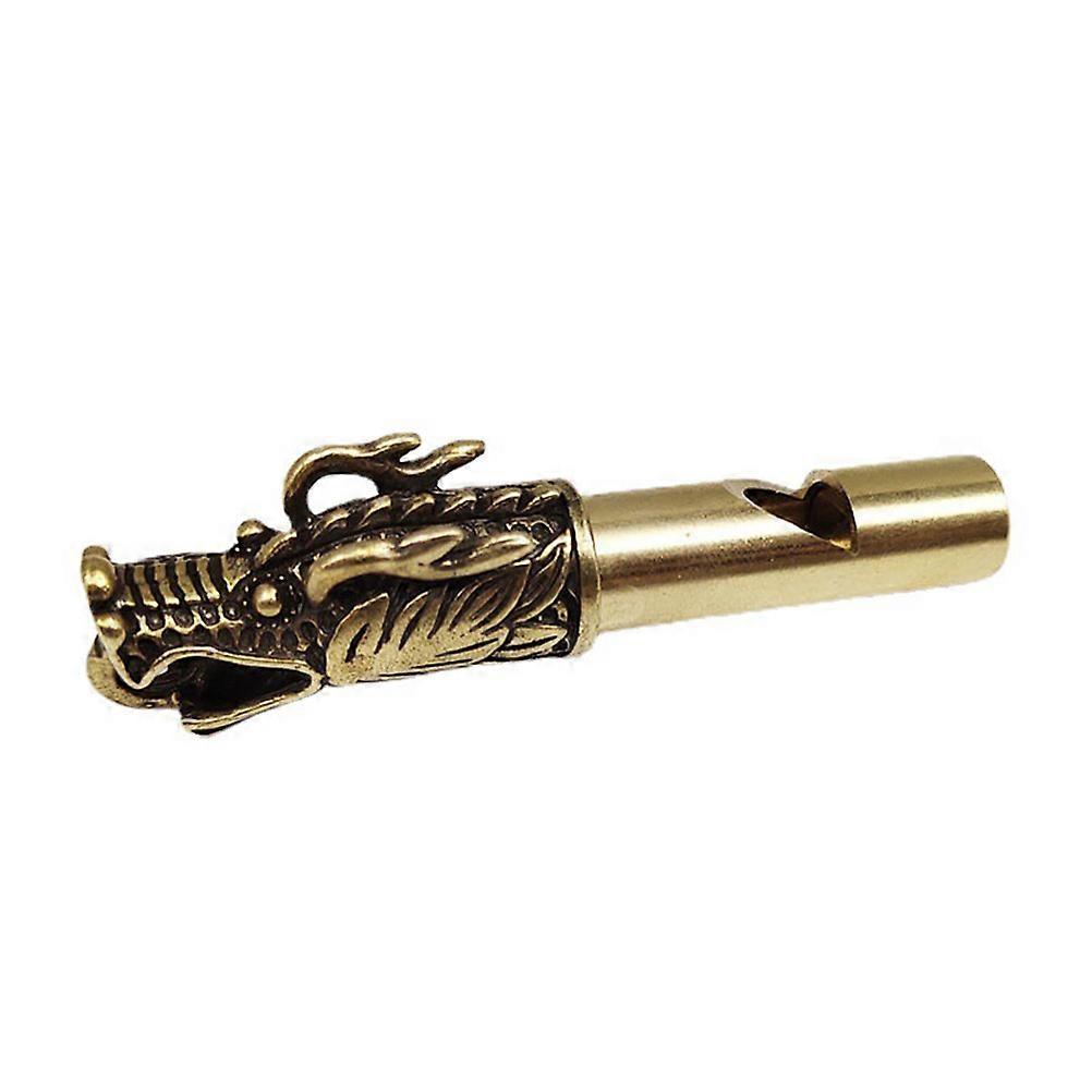 Referee Whistle Dog Whistle Dragon Head Shape Survival Whistle Brass Hiking Fishing 1Set