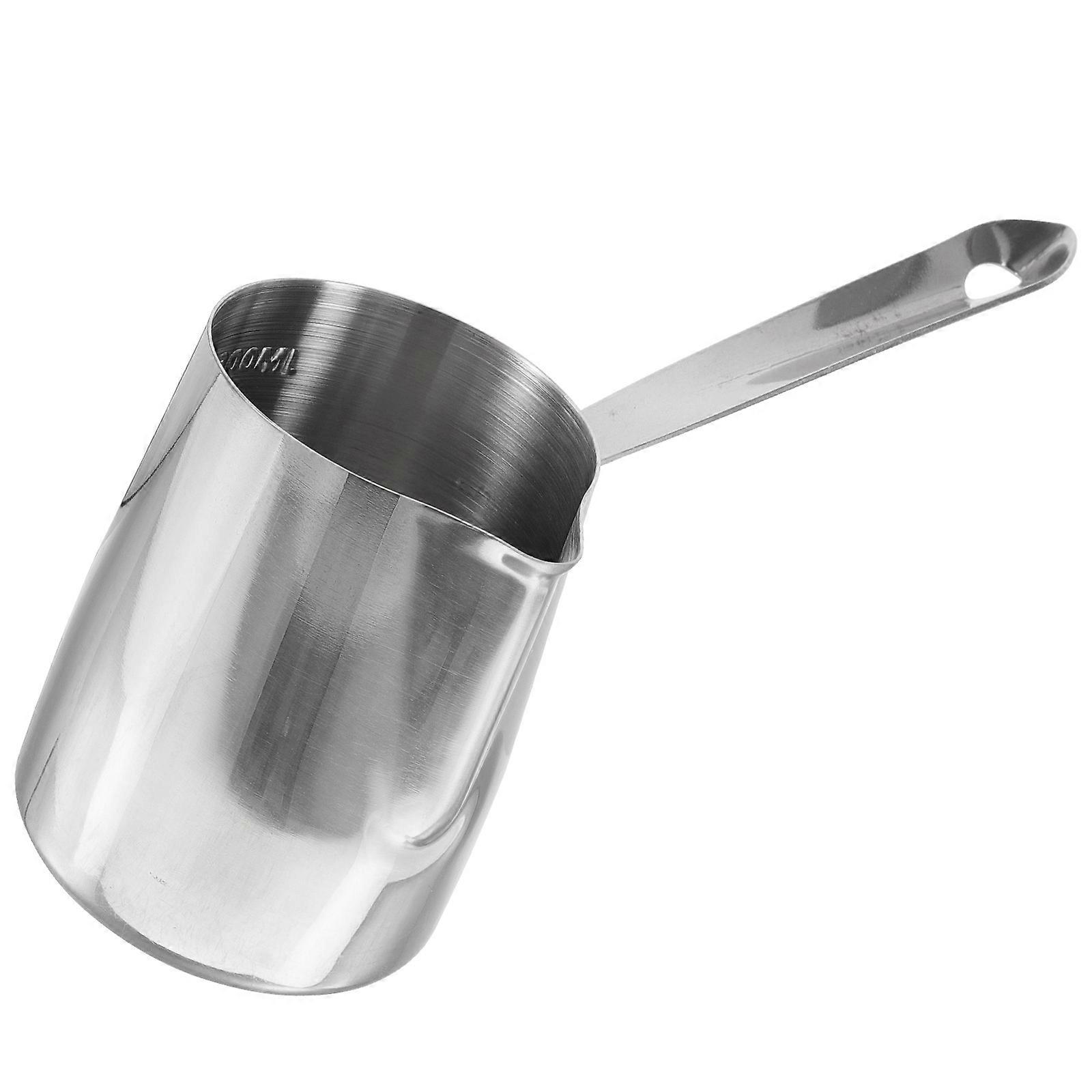 Handheld Steaming Pitcher Stainless Jug Professionals Anti-Rust Surface 350ml Pouring Without Leakage 1Set