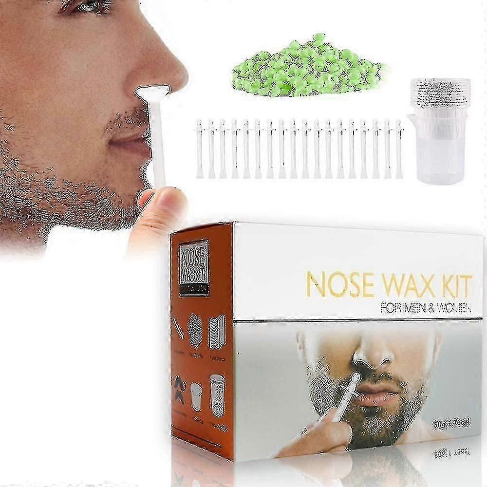 Hmwy-nose Wax Kit Pijnloze Neus ontharing Set Veilige Wenkbrauwen Lippen Gezichtsontharing Tools