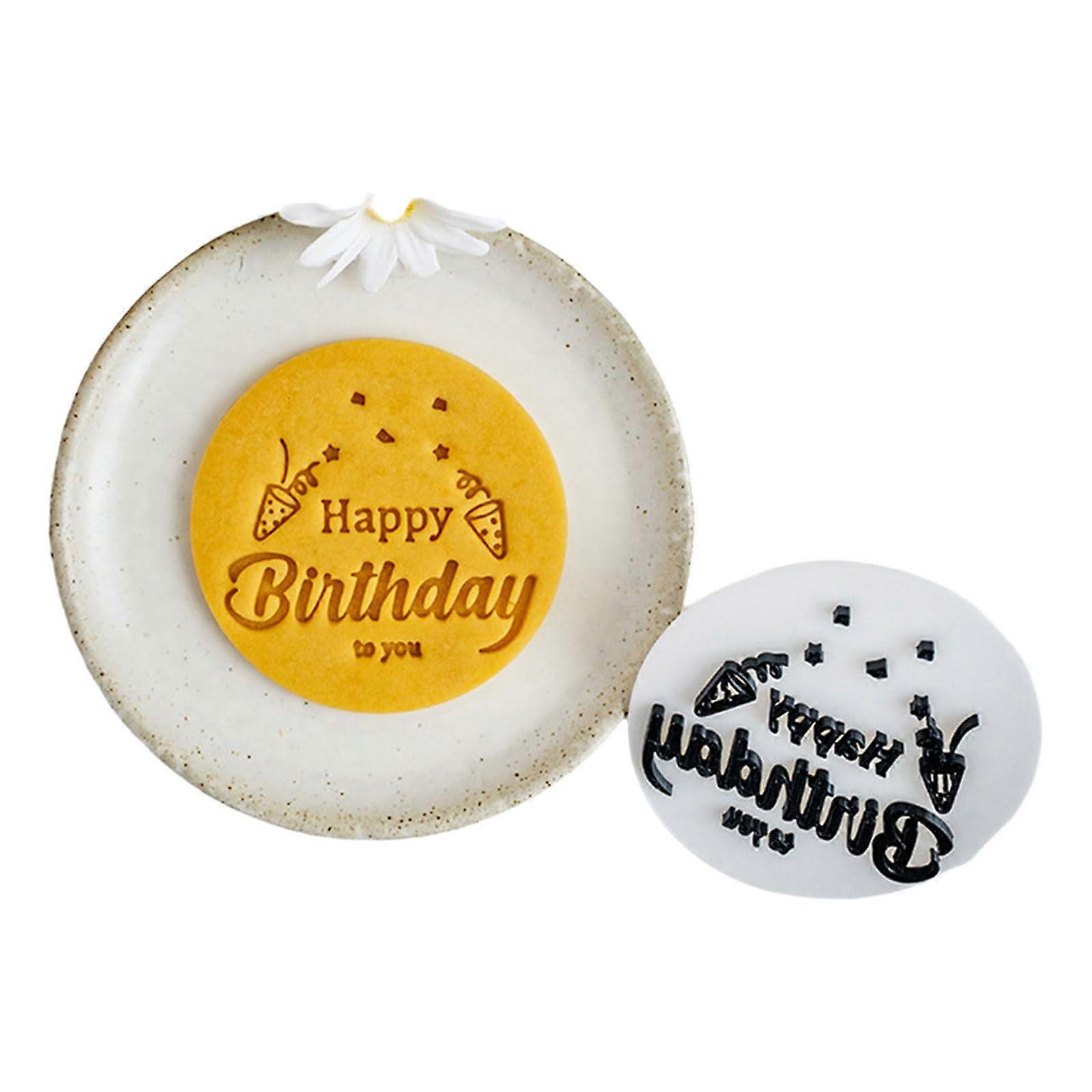 Birthday Cookie Molds Set - Silicone Biscuit Molds for Baking Projects, Non-Stick Kitchen Bakeware, Easy Clean