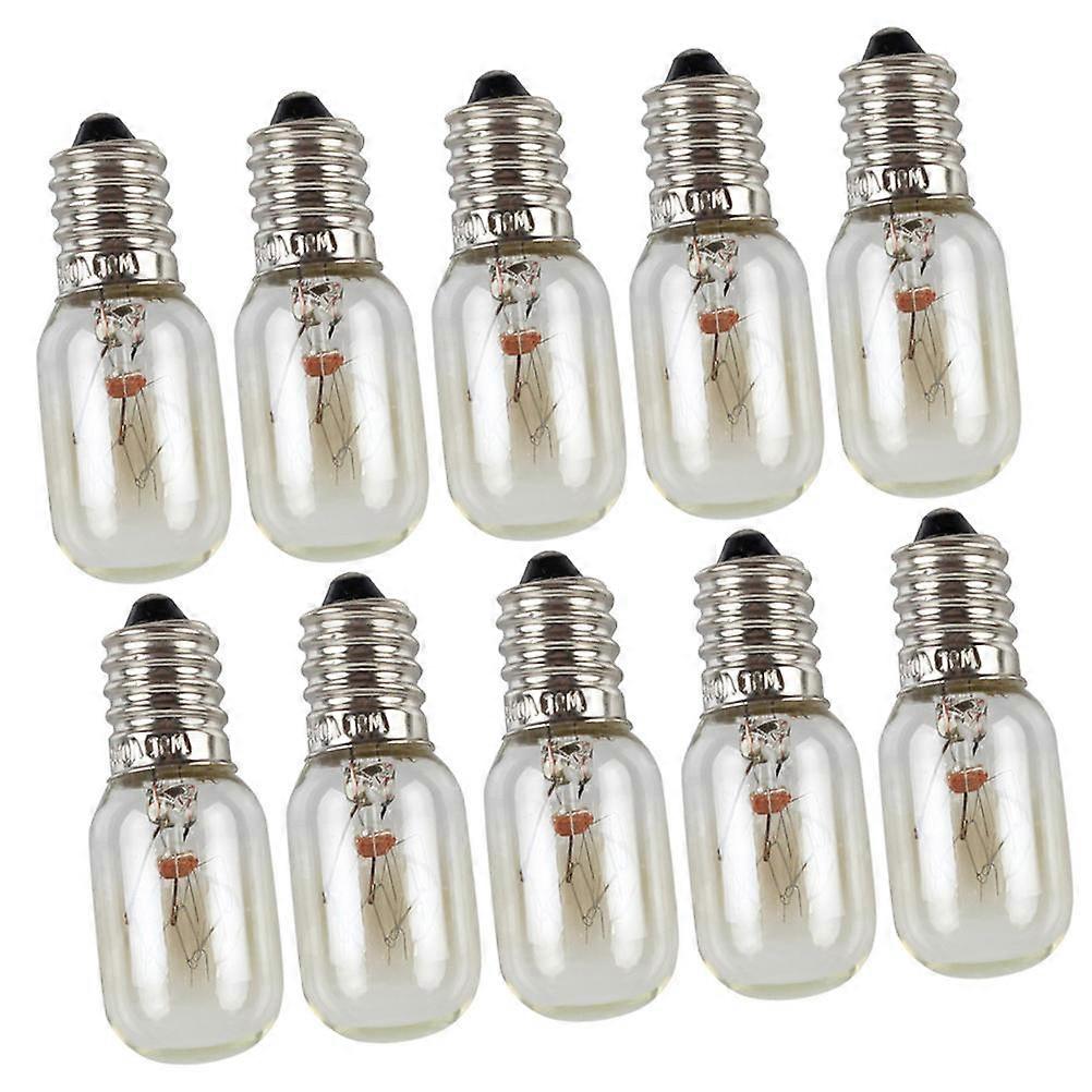 Appliance Light Bulbs Refrigerator E12 15W Transparent No Flicker 12Set