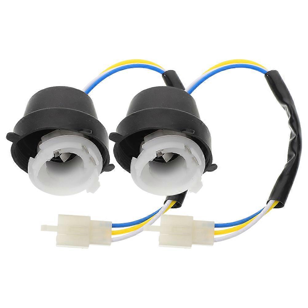 Tail Light Sockets Waterproof Design Motorcycle Wiring Harness Dependable Connection Multi Color 5.00X5.00X4.00 Cm 2Pcs