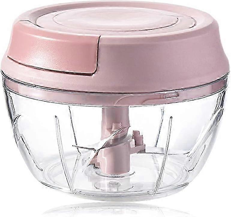 Easy Pull Manual Food Chopper - Versatile Vegetable Slicer & Blender for Fruits, Baby Food, and Vegetables, Convenient Kitchen Tool