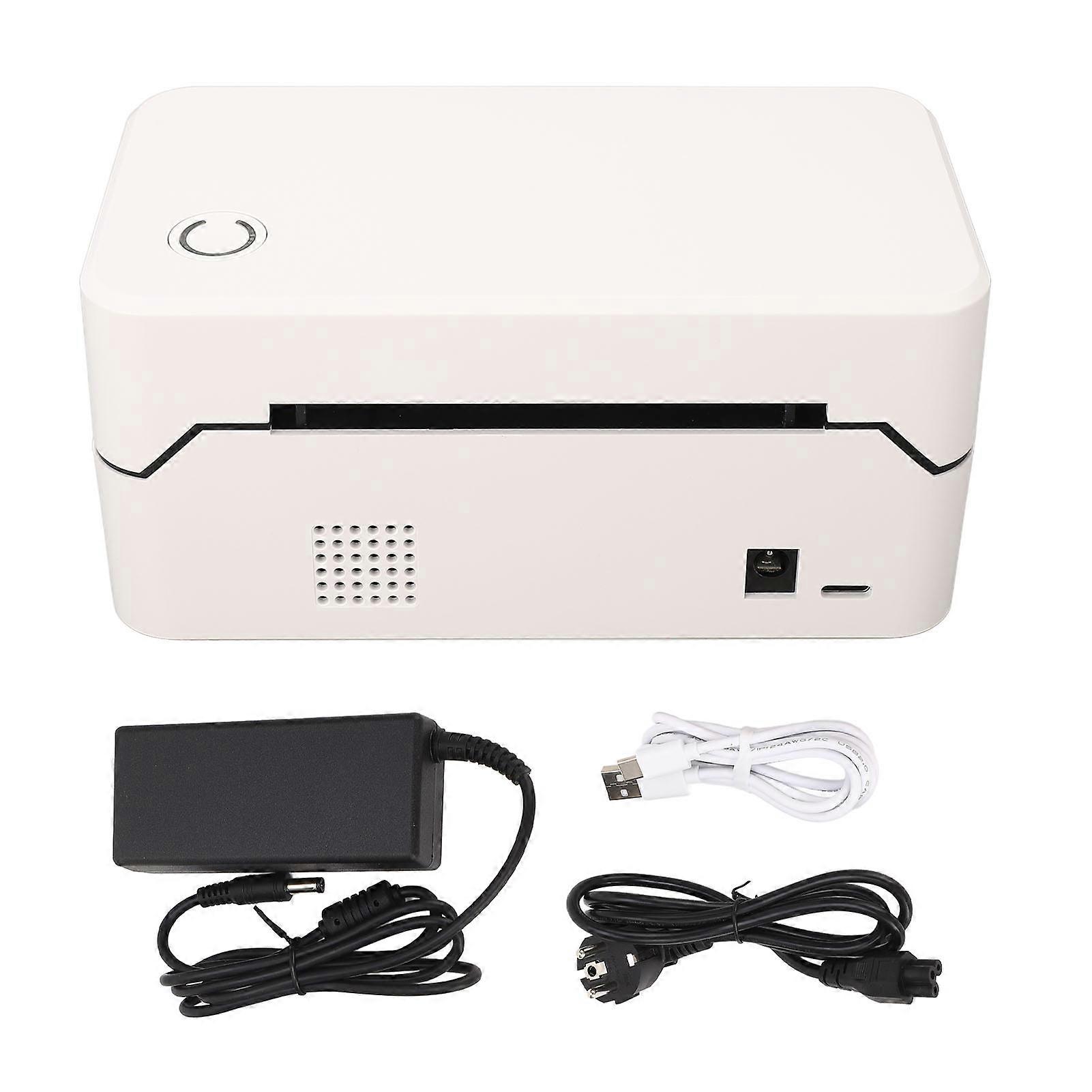 Thermal Label Printer 180mm/s 203 Dpi Clear Printing BT Label Printing Machine for Warehouse Small Business 100‑240V EU Plug