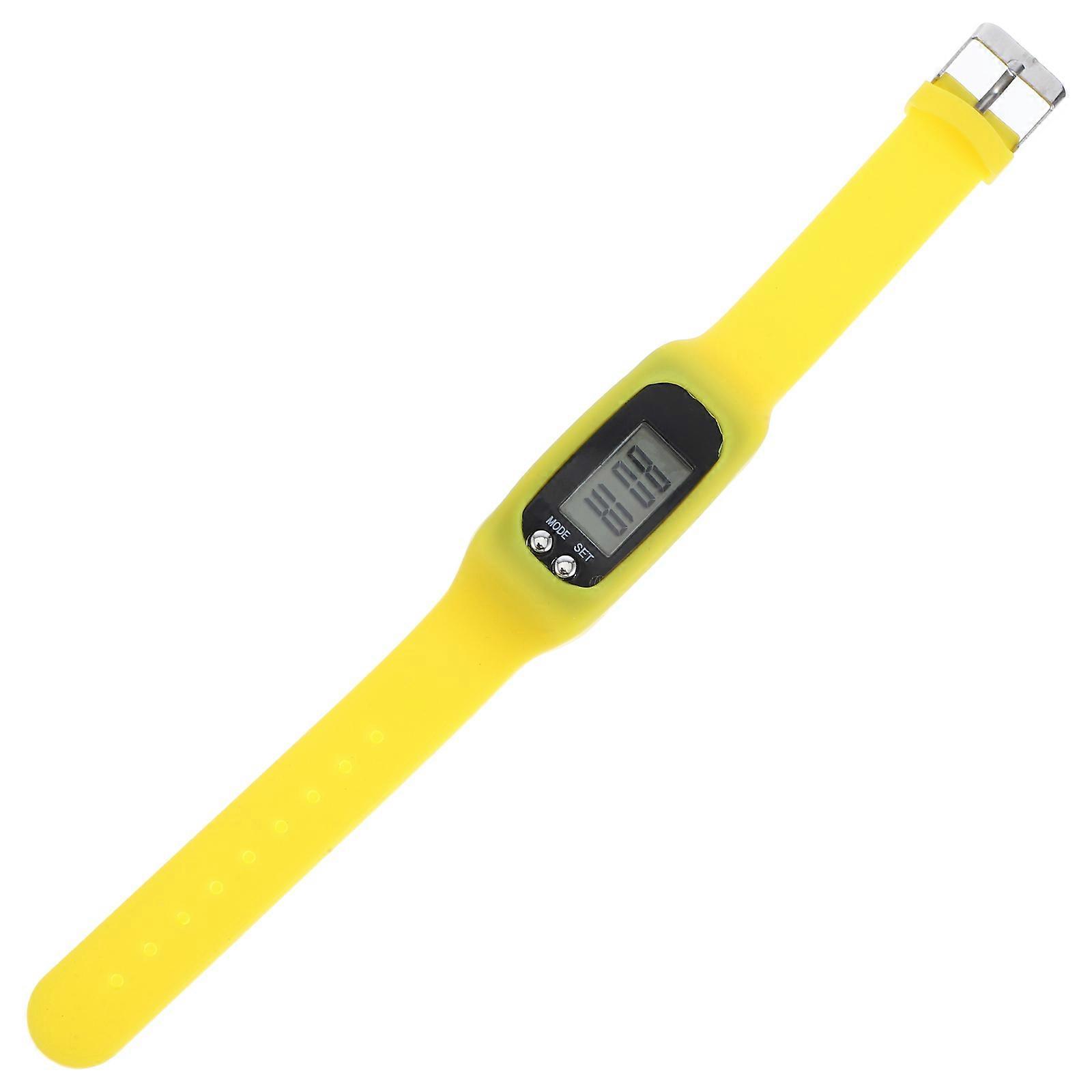 Here's a well structured product description for the **Multifunctional Yellow Silicone Wrist Pedometer Bracelet Watch**:

 

### **Multifunctional