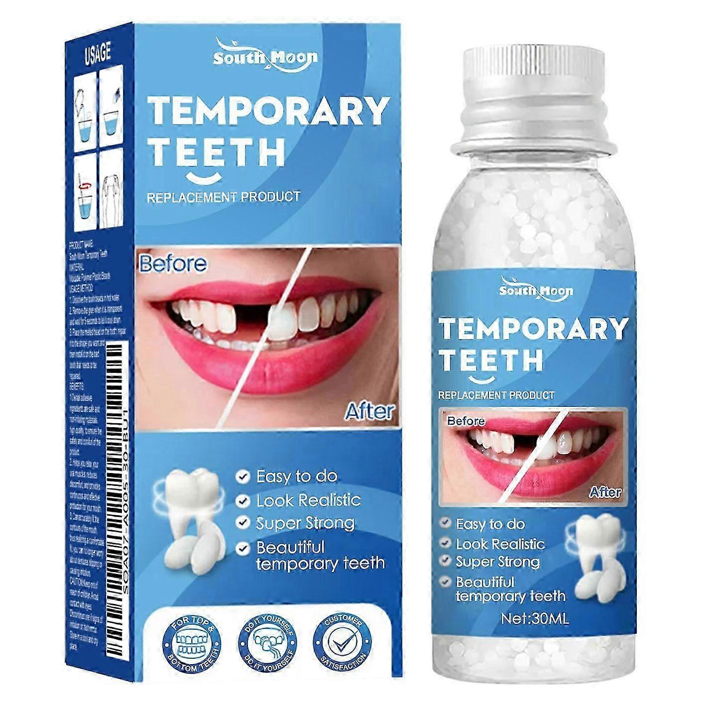 1-3bottle Tooth Repair Granules Temporary Kit Fitting Beads Reusable Moldable False Teeth_Lucky_B