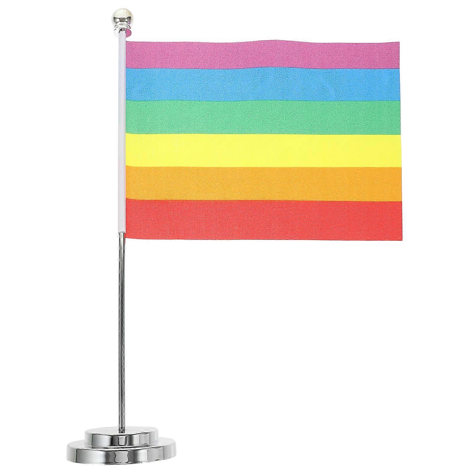 Office Decoration Table Pride Flags Rectangular Shape Activities Symbol Festivals 1Set
