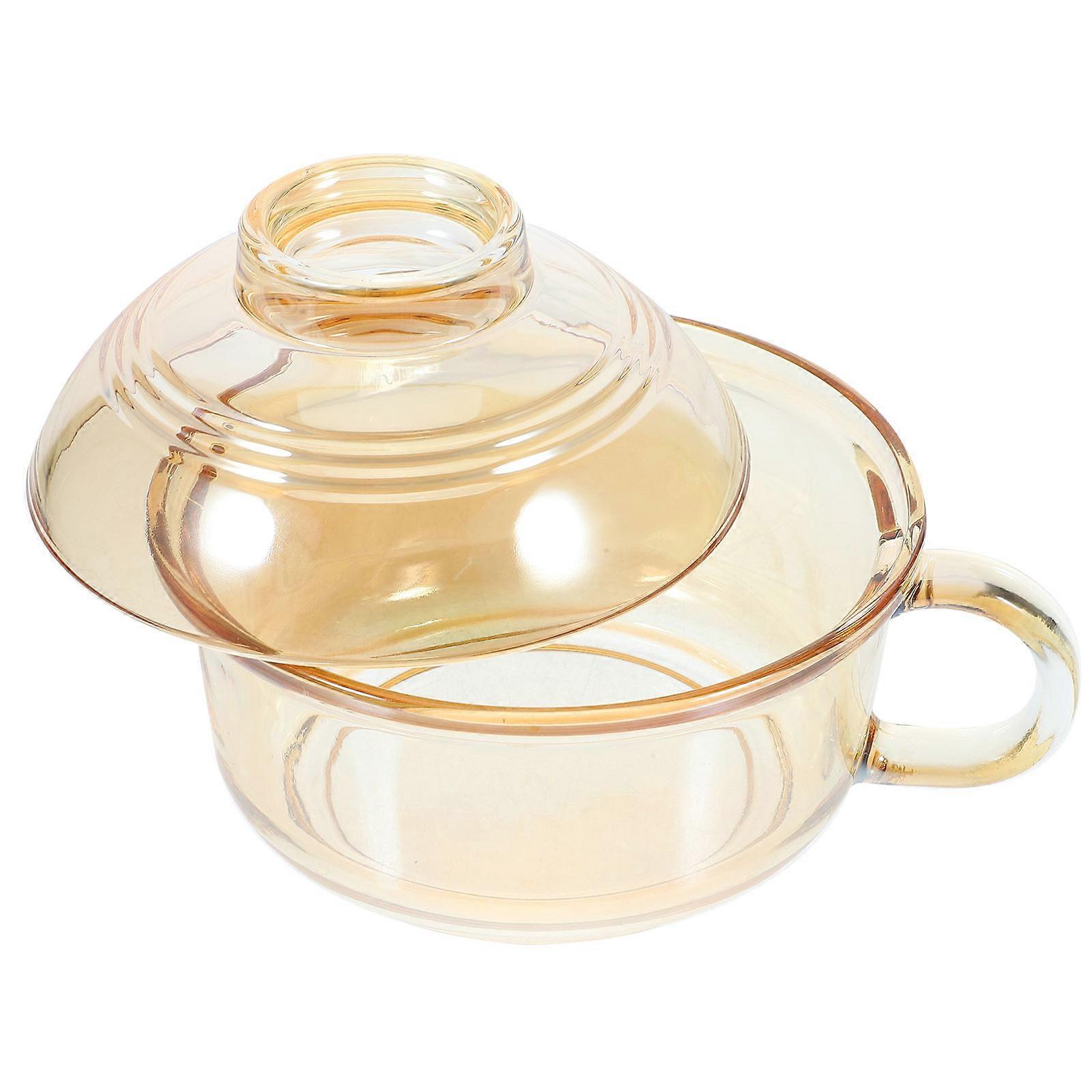 1Pc Glass Bowl with Lid Heat Resistant Bowl Noodle Bowl Soup Bowl