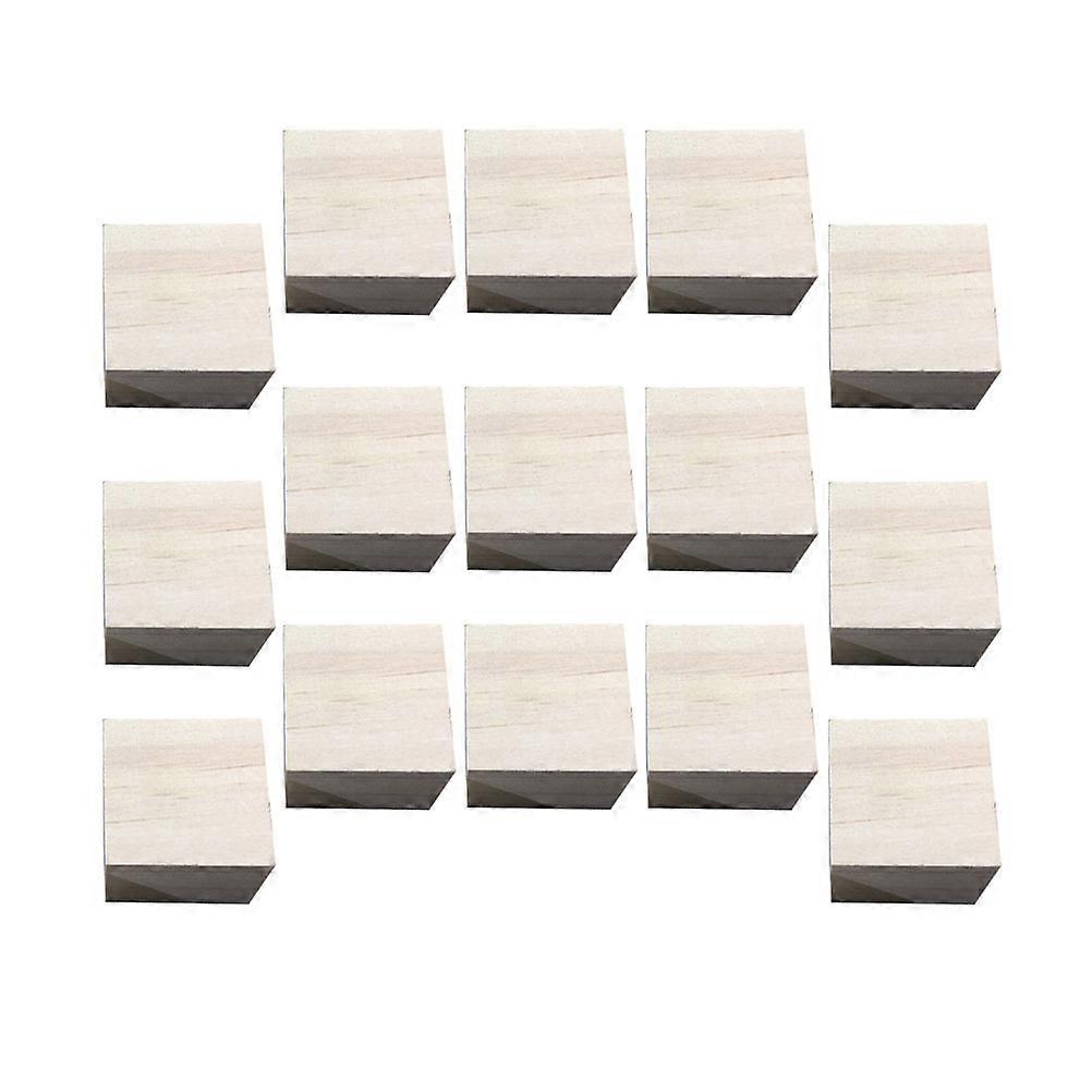 Durable Multi Color DIY Crafts Wood Cube Set for Handmade Ornaments 15 Pcs 5cm Synthetic Material