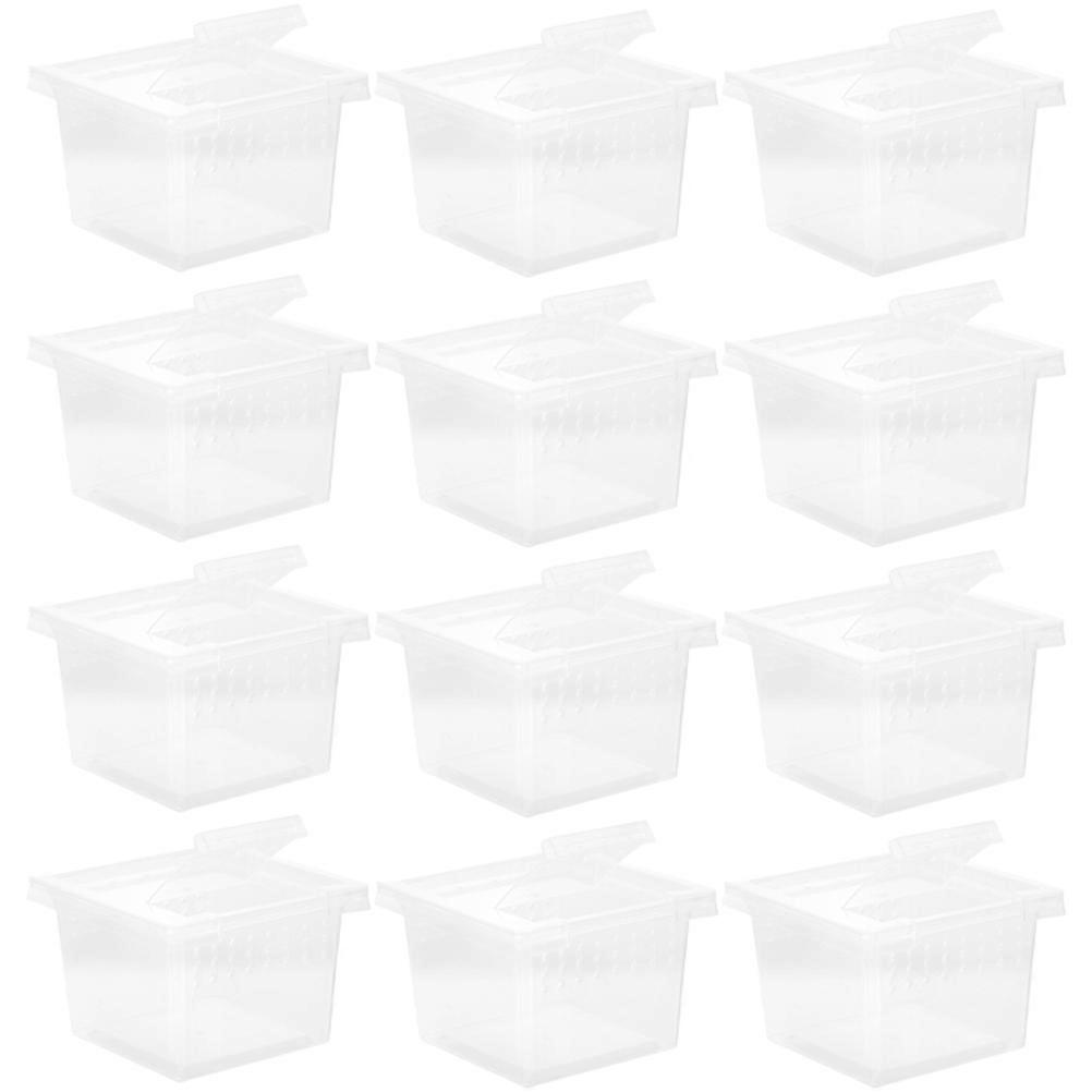 Household Reptile Box For Pet Owners Easy to Clean Transparent Design 12Pcs