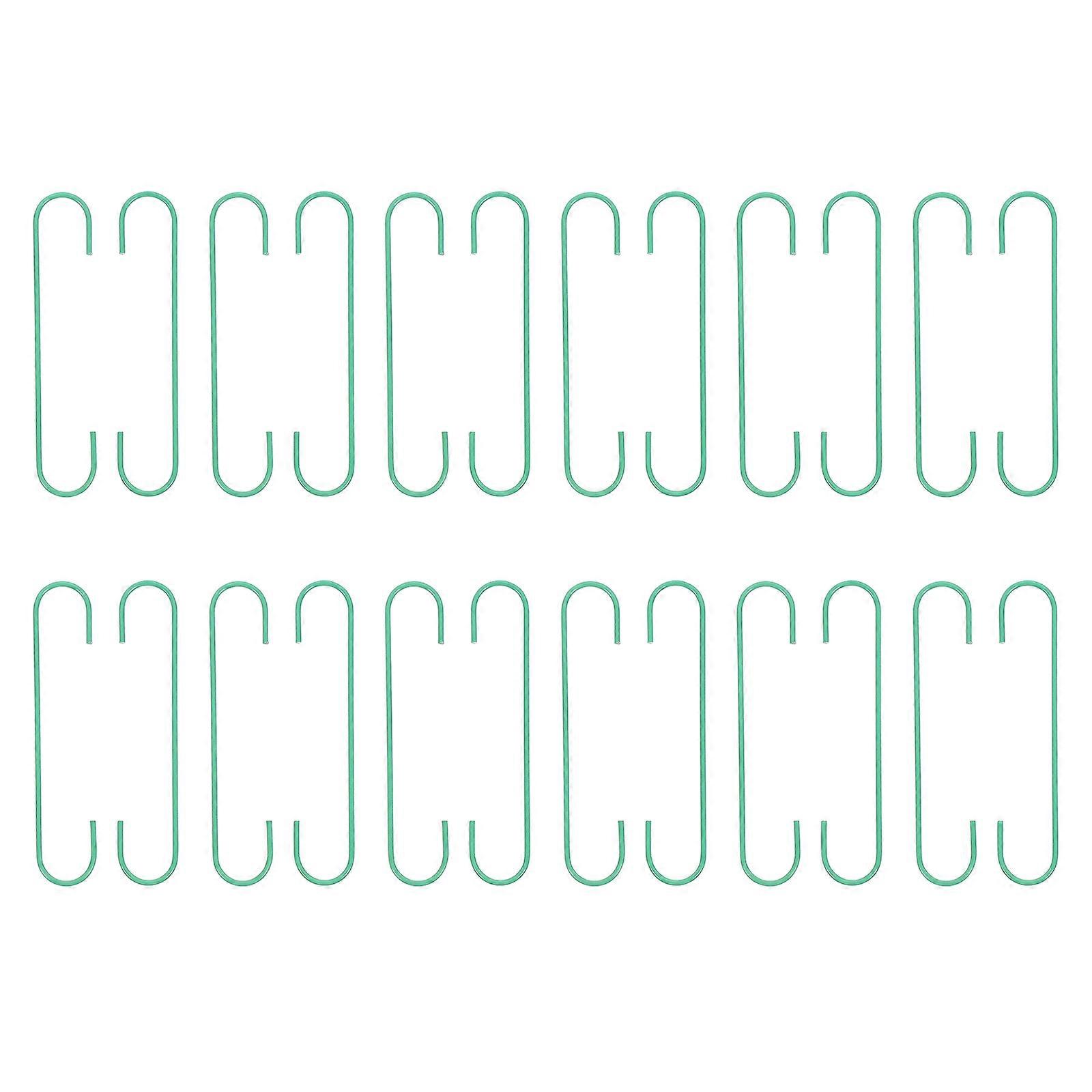 Decorative Hooks for Christmas Party Tree Ornament Hangers Iron Green Color Lightweight 100Pcs