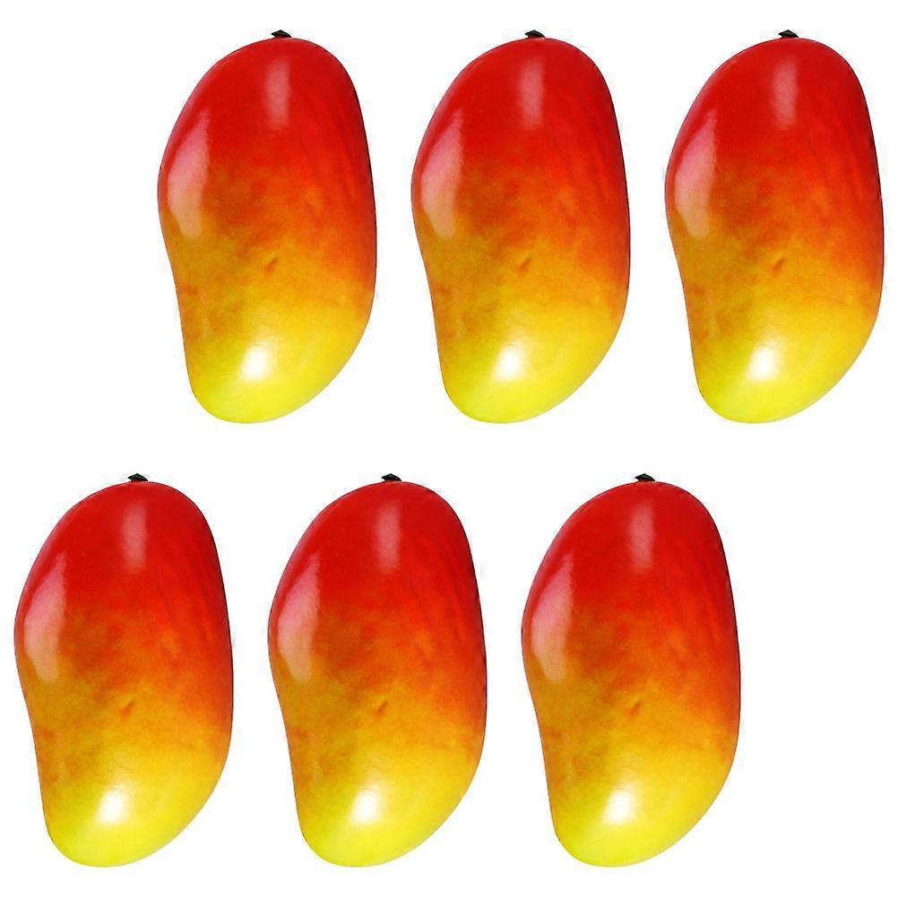 Realistic Orange Simulation Fruit Ornaments for Decoration Made of Plastic, Set of 6