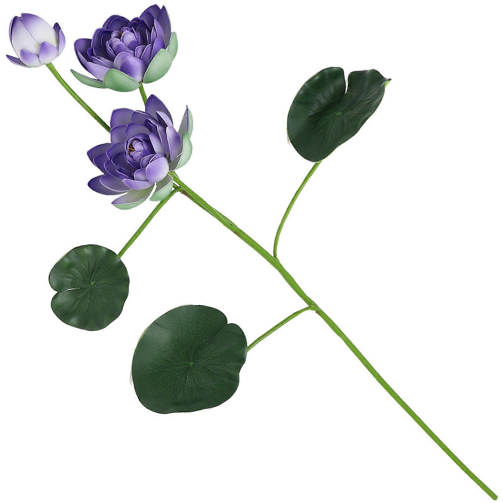 1pc Artificial Lotus Scene Ornament Artificial Lotus Prop Fake Fete Flower Prop