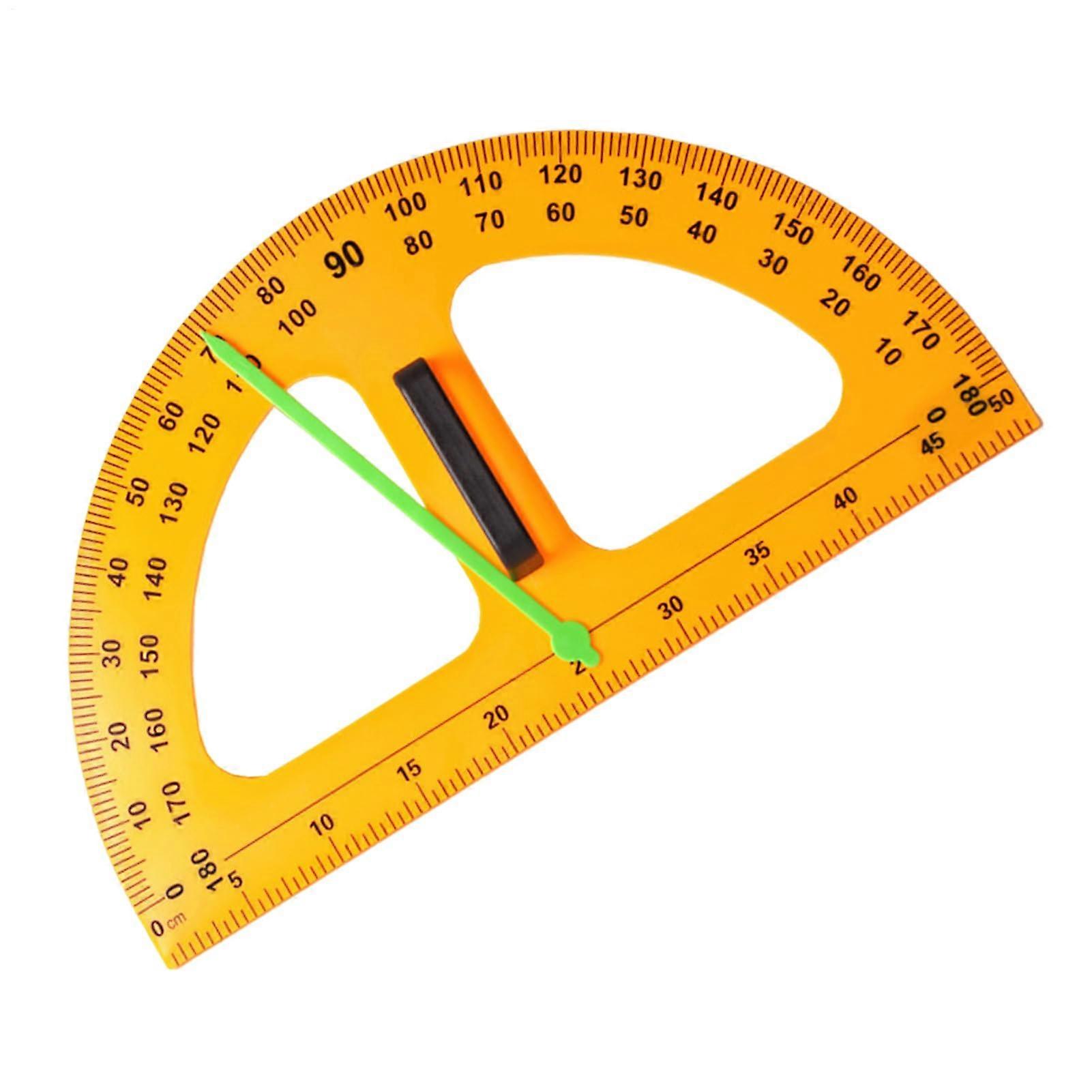 Giant Teacher Protractor  Large Classroom Math Compass  Magnetic 50cm Pointer Protractor  180° Angle Measuring Tool  Big Dry Erase Protractor