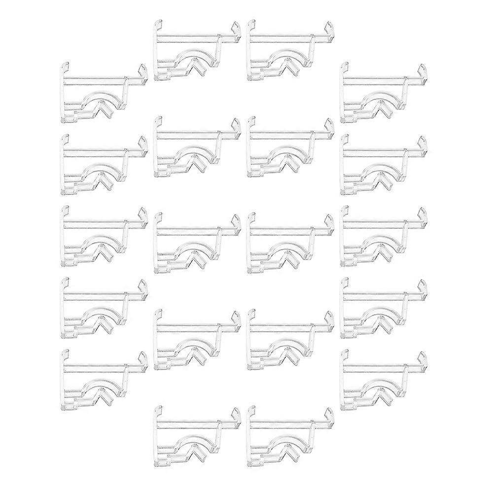 20pcs Transparent Valance Clips, Wear Resistant Blinds Clamps for Home Window Treatments, Easy to Install and Hold for Valances