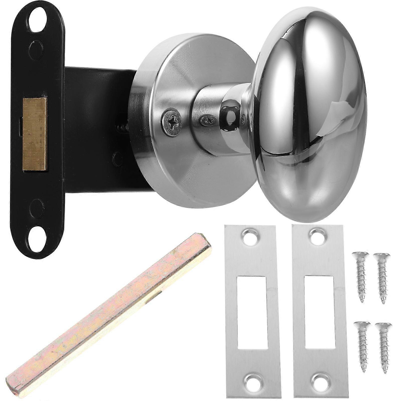 Single Cylinder Deadbolt Interior Door Handle With Lock Simple Design For Property Managers 6.7X6.4CM 1Set