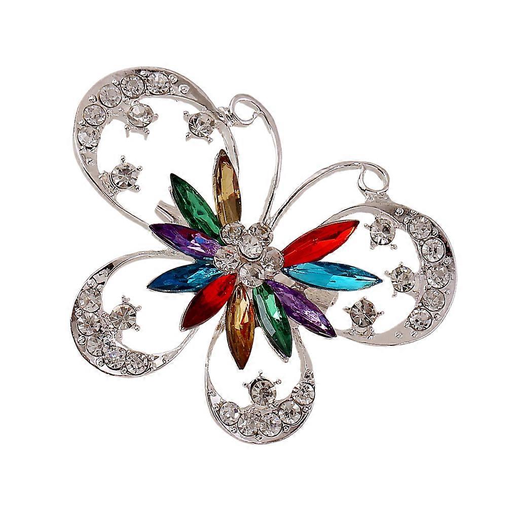 Brooch for Shirt Alloy Drip Oil Butterfly Brooch for Decor 1Pcs Colorful