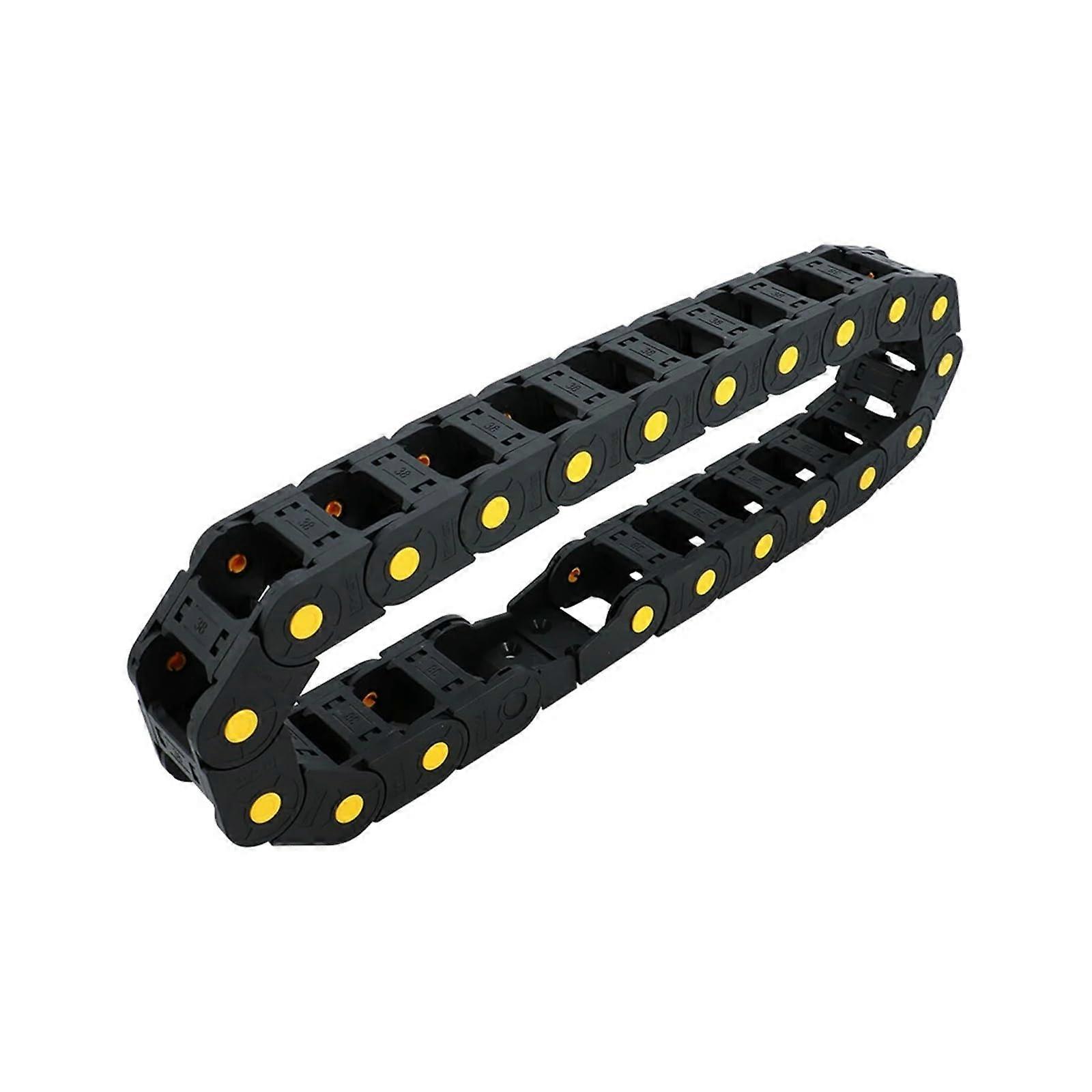 CNC Cable Carrier Nylon Drag Chain, 1 Piece, 1 Meter, Inner Height 25/30 mm, Cross-Section 25x38 mm, Enclosed, For CNC Routers