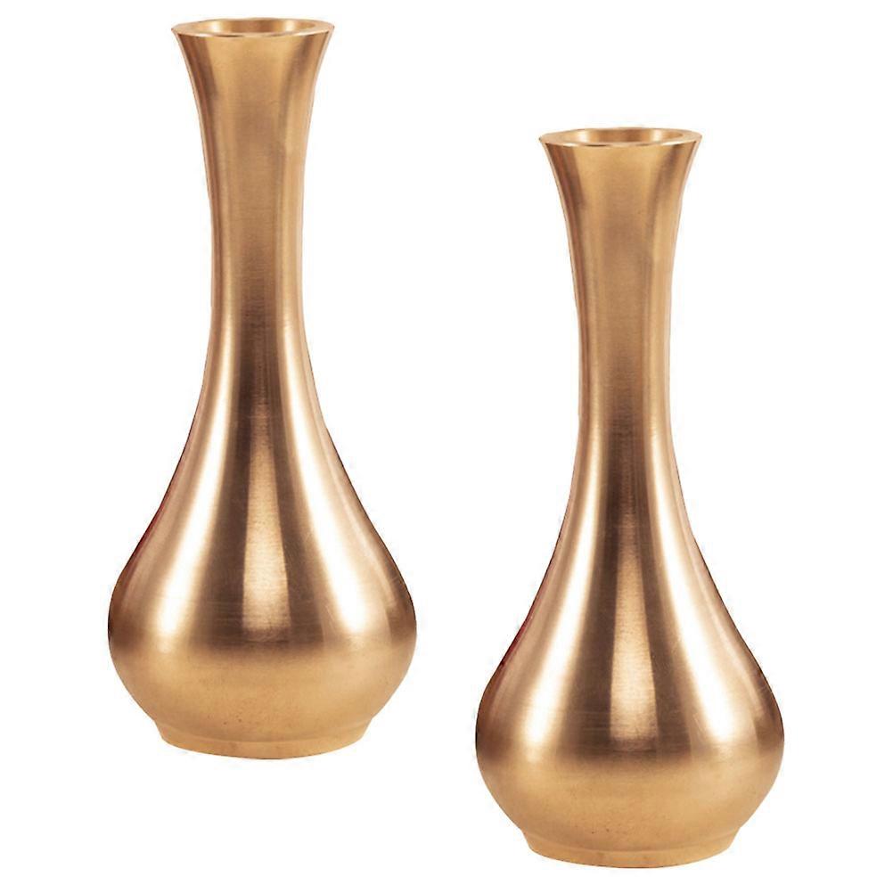 Here's a polished and engaging product description based on the details you provided:
**2pcs Decorative Metal Flower Vase – Simple & Stylish Vase
