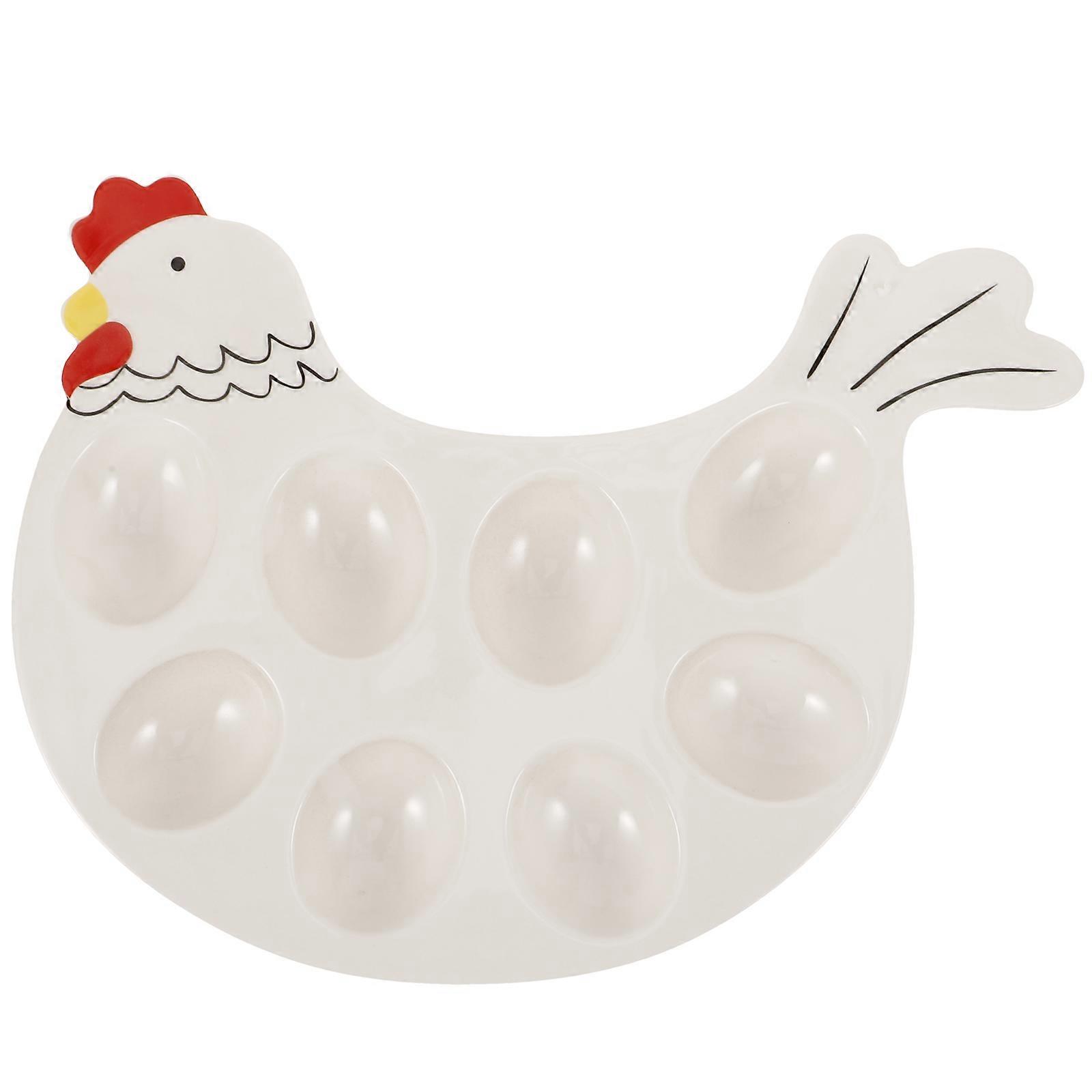Easter Dish Ceramic Egg Platter Workmanship Perfect For Home Users 1Pack