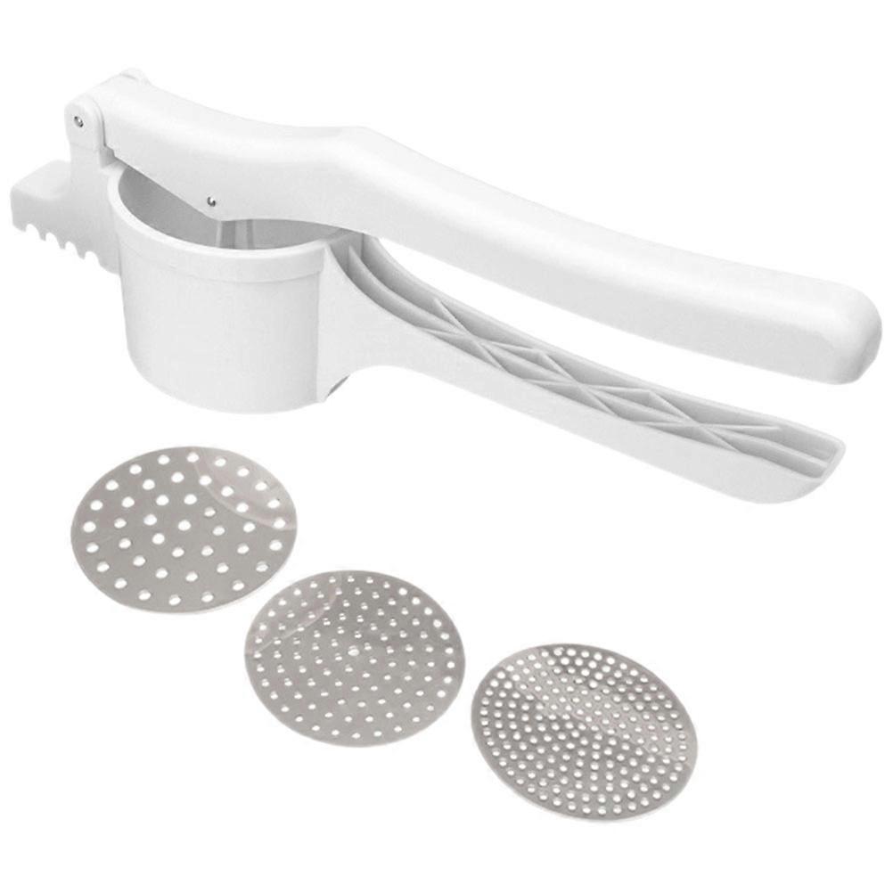 Potato Ricer with ABS and Stainless Steel for Kitchen White Pressure Head Long Handle Design 1 Set