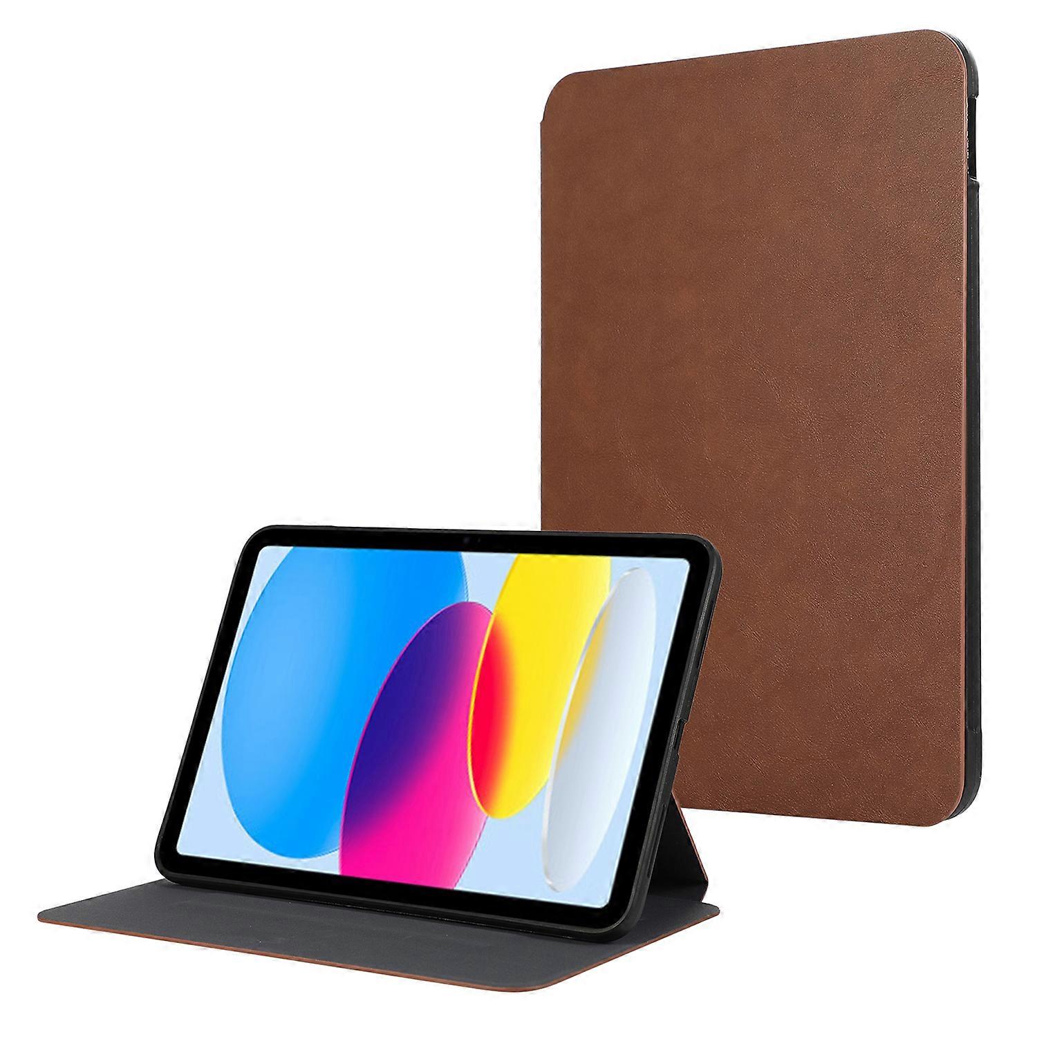 TKdaddy För iPad (2025) 10.9 (2022) Fodral Stativ Folio PU Läder Tablettskydd Med Auto Sleep Wake Brown