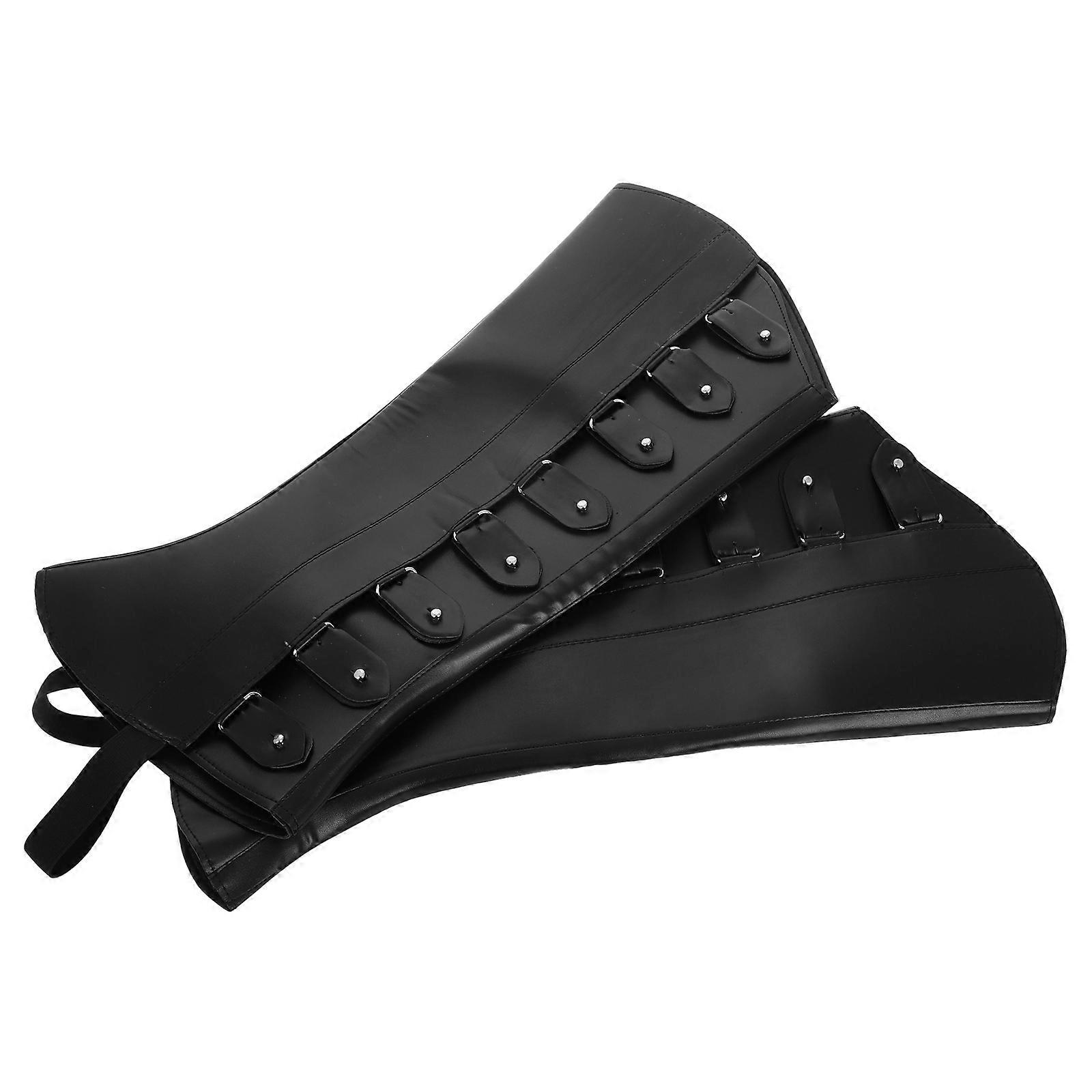 Adjustable Medieval High Leg Boot Covers Vintage Renaissance Gaiters Lightweight Protective Shoe Covers for Cosplay Steampunk Pirate Costume