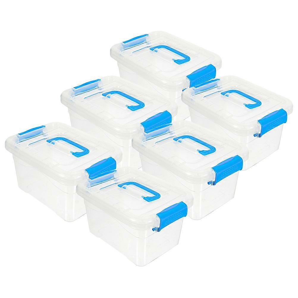 Multi Functional Plastic Storage Box with Handle for Stacking and Organizing Toys Clothes Decorations 6pcs