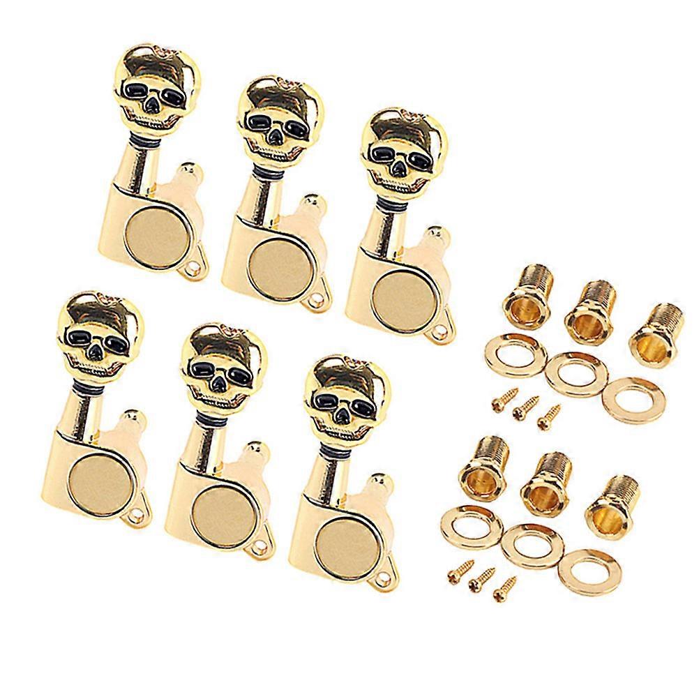 Vintage Style Guitar Machine Heads 1 Set Skull Shape For Bass Electric Guitar Enhancement