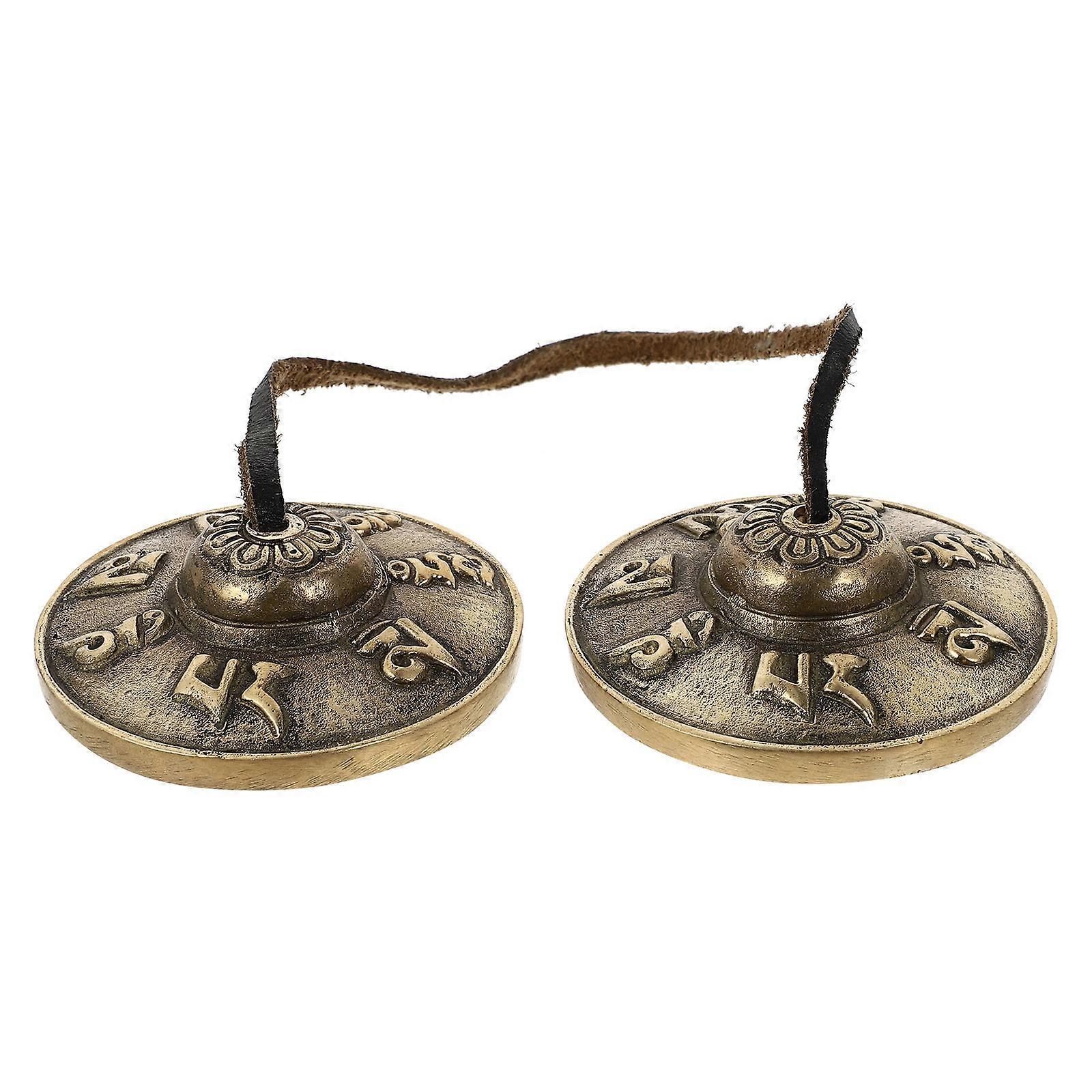 Copper Handmade Bell Percussion Instrument For Meditation 6.5x6.5x2cm 1Pack