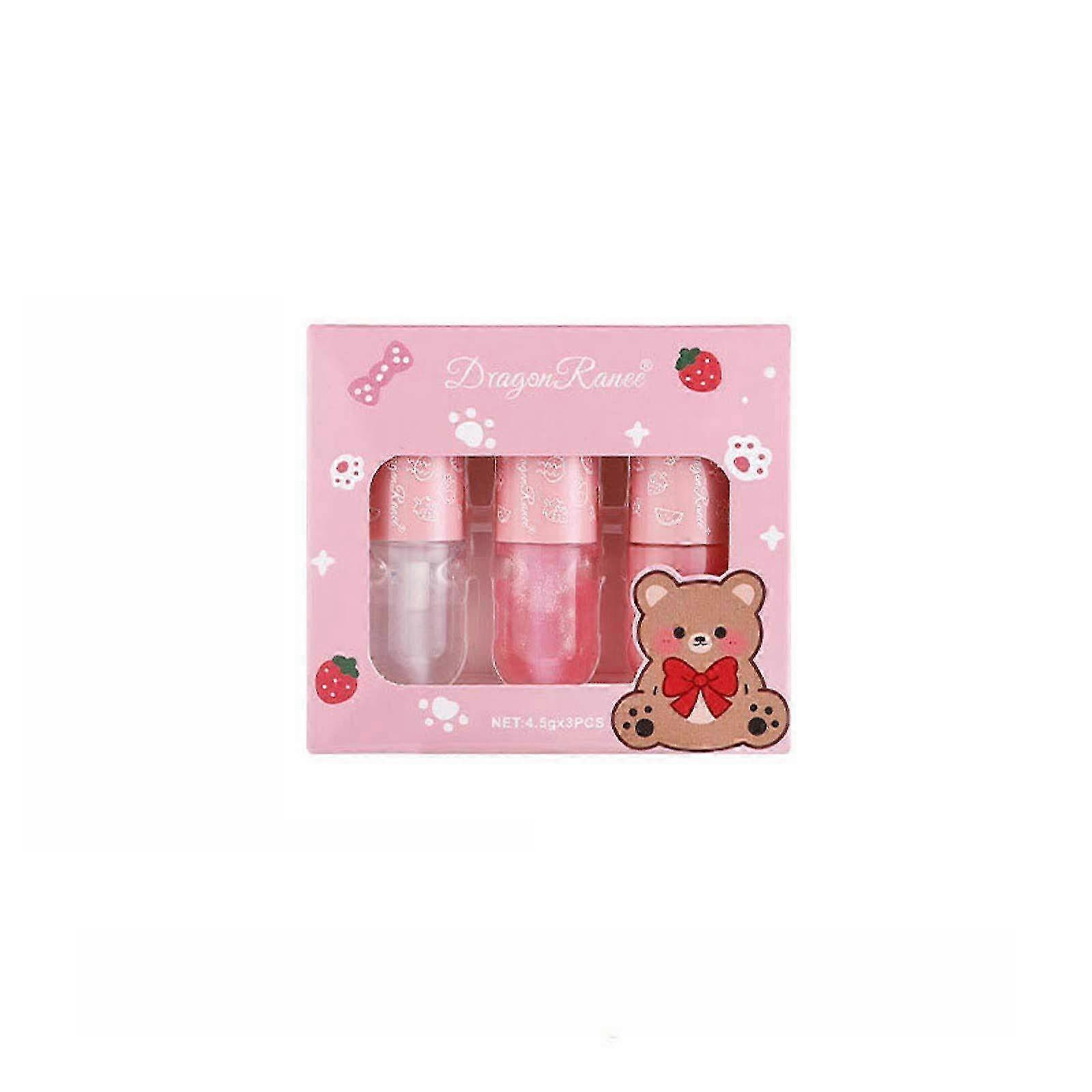 Hydrating Mirror Gloss Lip Glaze Set - 3 Cute Projectile Design Lip Oils & Lip Gloss, 4.5ml Each for Stunning Lips