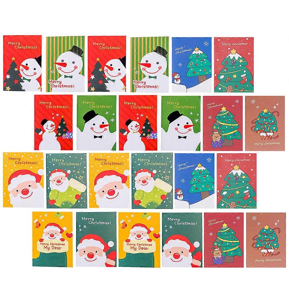 24Pcs χαριτωμένα σημειωματάρια τσέπης κινουμένων σχεδίων ανάμεικτο χρώμα για τη γιορτή των Χριστουγέννων κατάλληλο για γραφή και λήψη σημειώσεων για παιδιά, μαθητές και ενήλικες