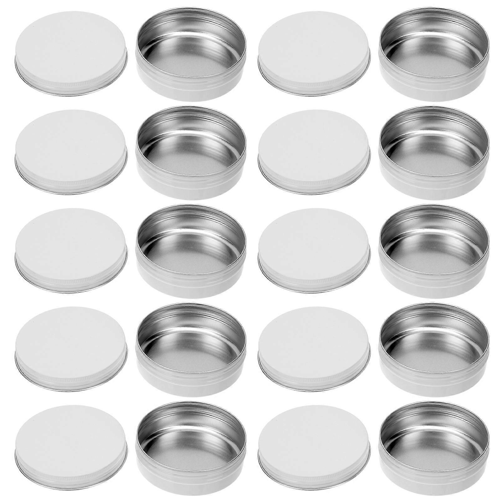 Aluminum Jar with Lid for Storage Use Durable and Refillable White Containers 100ml