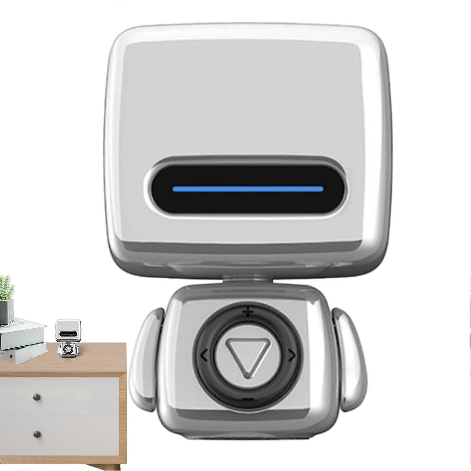 Generic Portable Speaker  Robot Design Speaker for Parties, Electronic Devices, Compact Design for Home, Office, Party Silver / Black