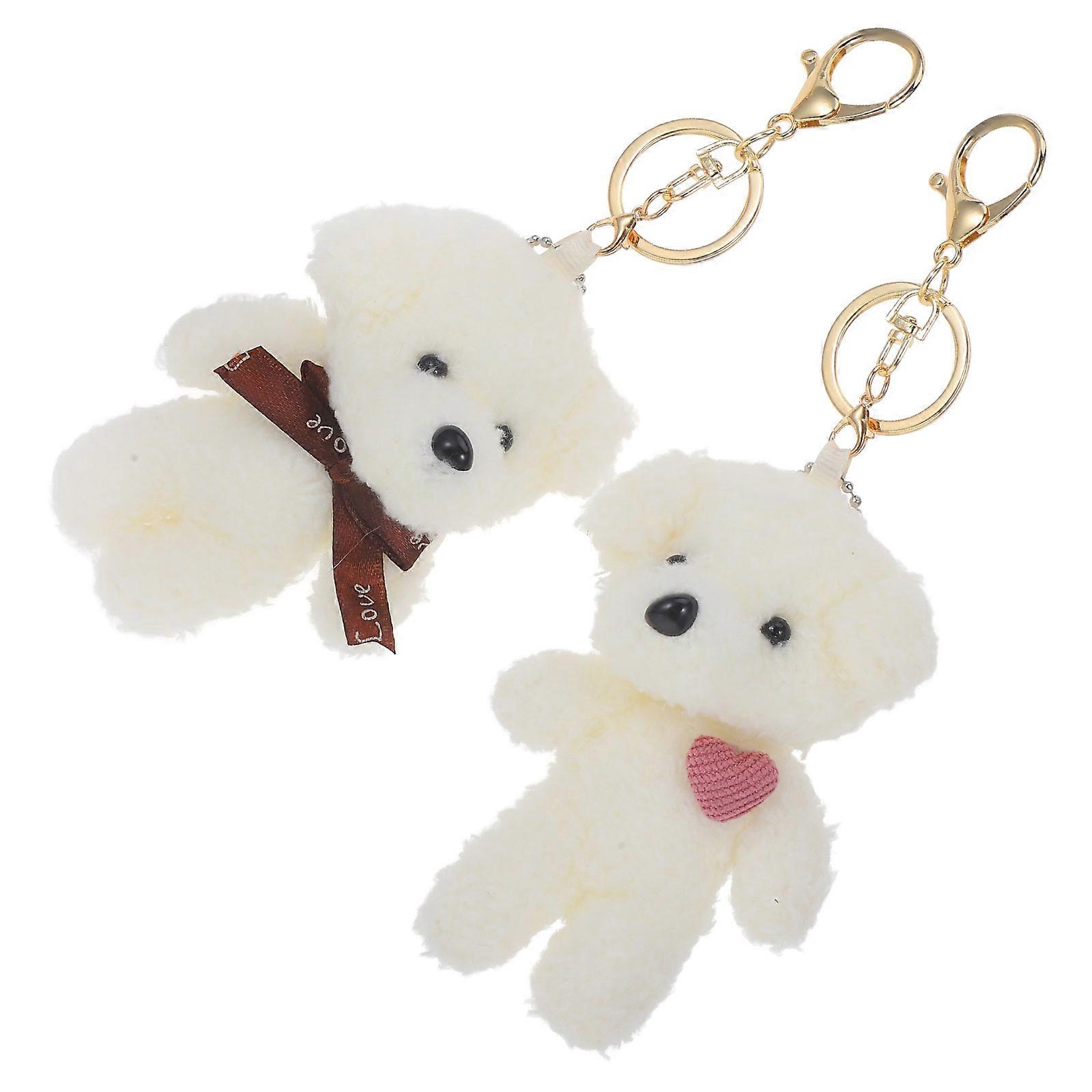Cute Key Chain Cartoon Dog Backpack Hanging Decoration Assorted Color 11.5X7.5X5CM Gift 2Pcs