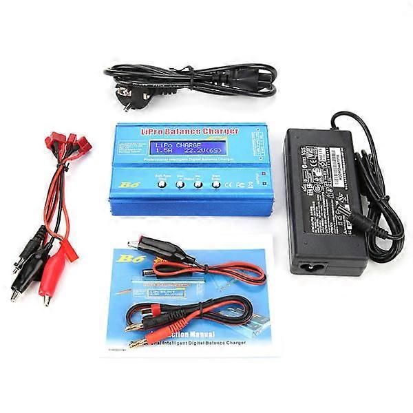 80W LCD Digital Balance Ladegerät Entlader für LiPo NiMH RC Akku (EU-Stecker)