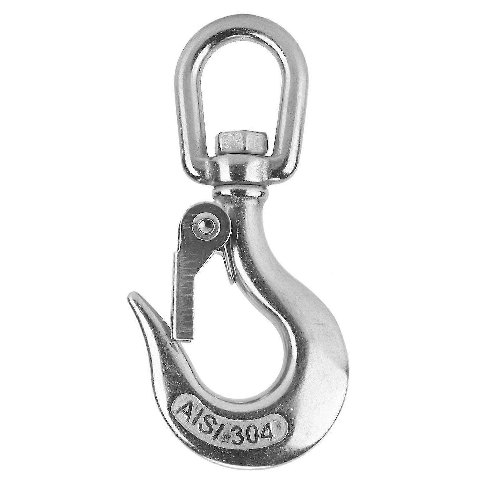 Stainless Steel Swivels Eye Lifting Hook for Engineering Cranes - 350KG Safety Hook for Heavy Duty Lifting & Rigging