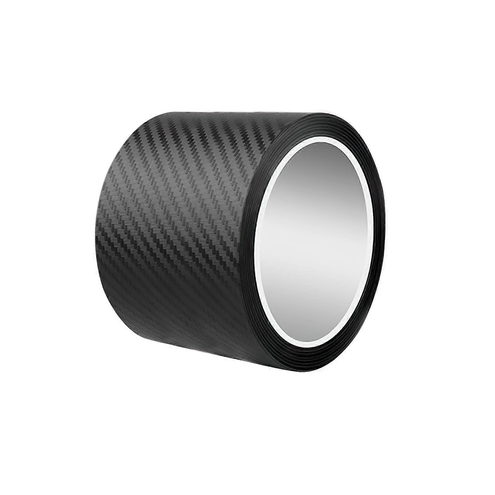 Carbon Film Car Door Sill Protector Matt Black Self-Adhesive Waterproof Scratch-Resistant for Most Vehicle Models