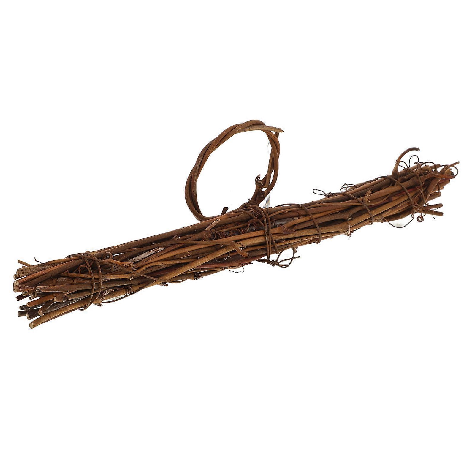 Light Brown Rattan Wreath Frame for Decor Classic Shaped DIY Craft Versatile 12.5 Inches