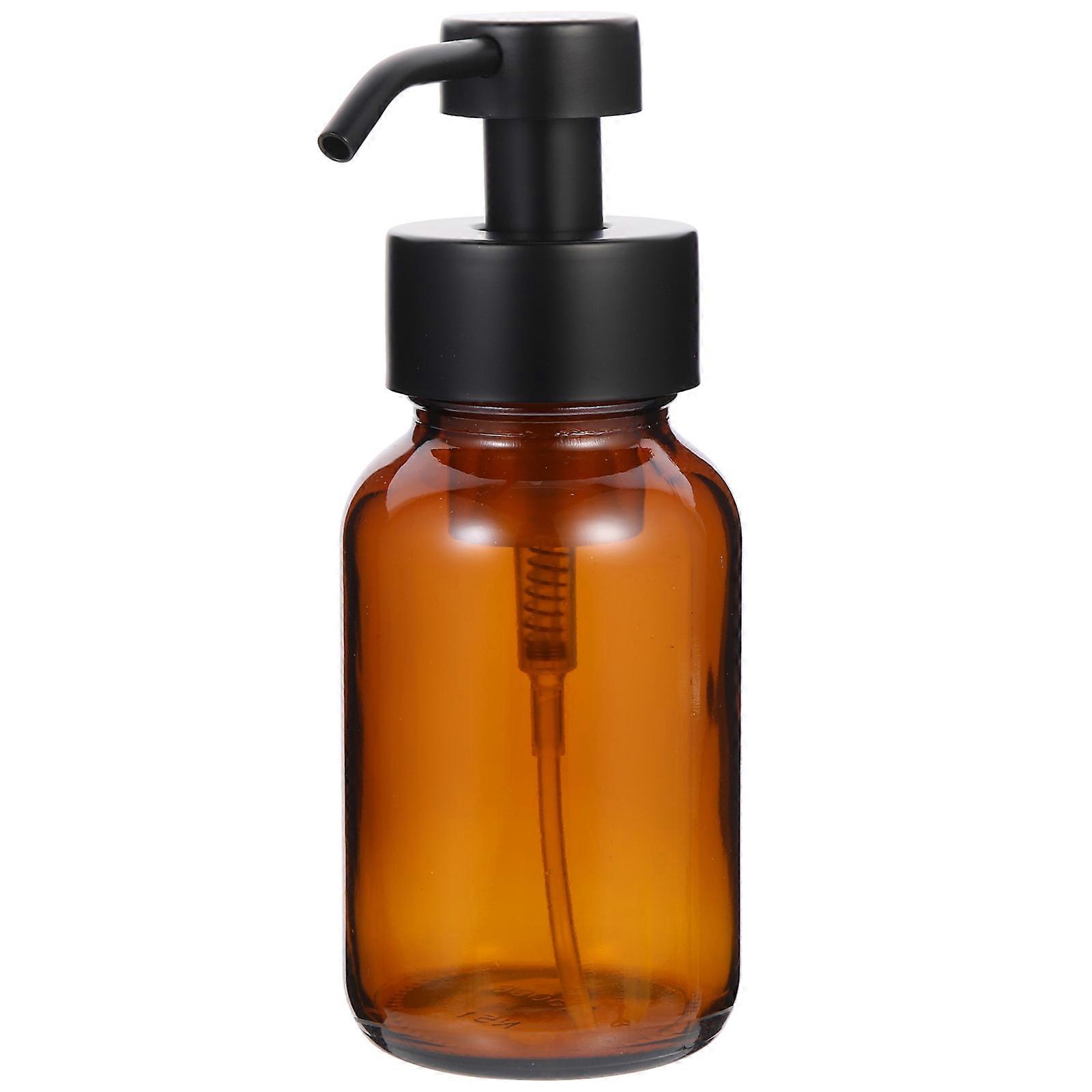 Kitchen And Bathroom Soap Dispenser Pump With Easy Hand Press Style Brown Color For Home Users 1Pack