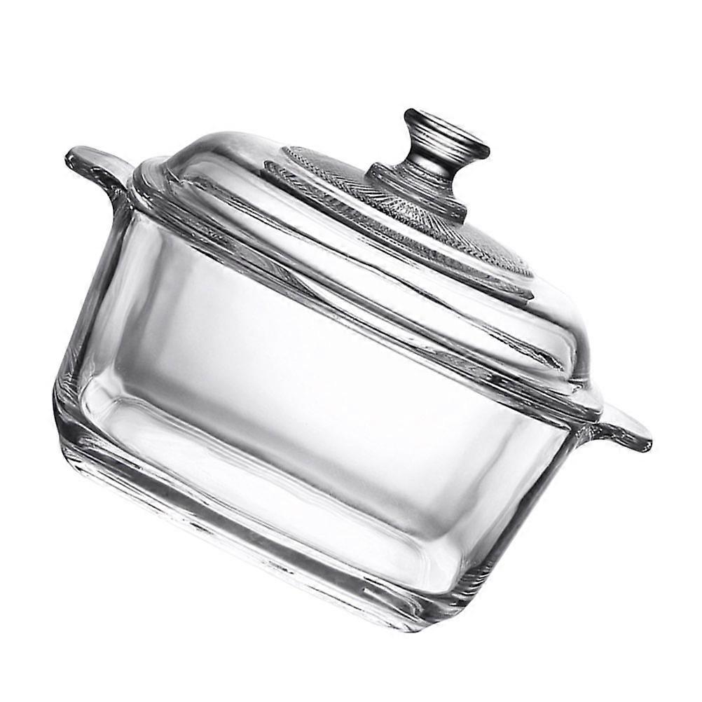 Thickened Tempered Glass Soup Bowl with Handles Microwave Safe Food Storage Container for Salad, Fruit & More Versatile Serving Dish for Home &