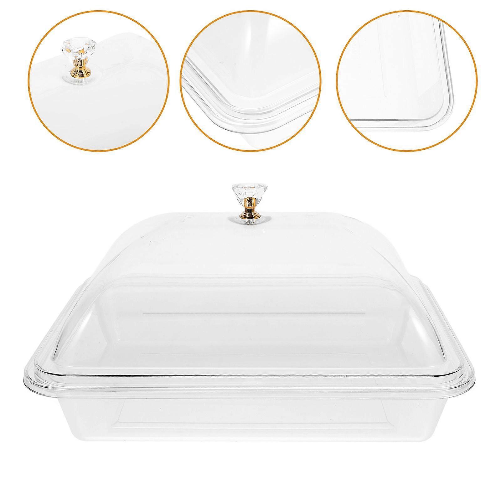Household Serving Tray Multi-function Dessert Tray Transparent Fruit Tray Dinner Accessory