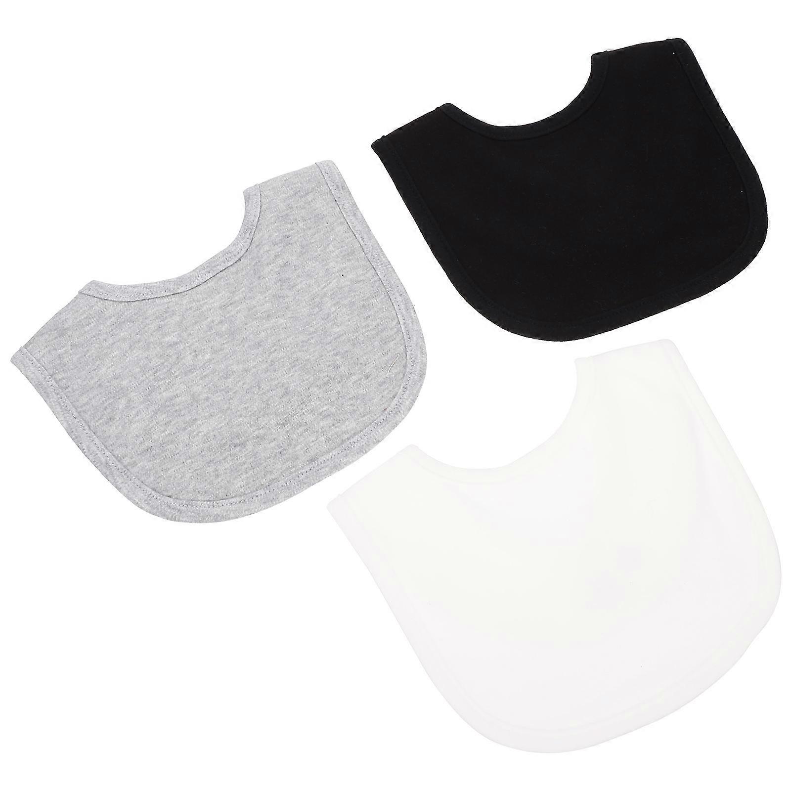 3Pcs Infant Bibs Cotton Material Comfortable Style For Baby Eating Outdoor